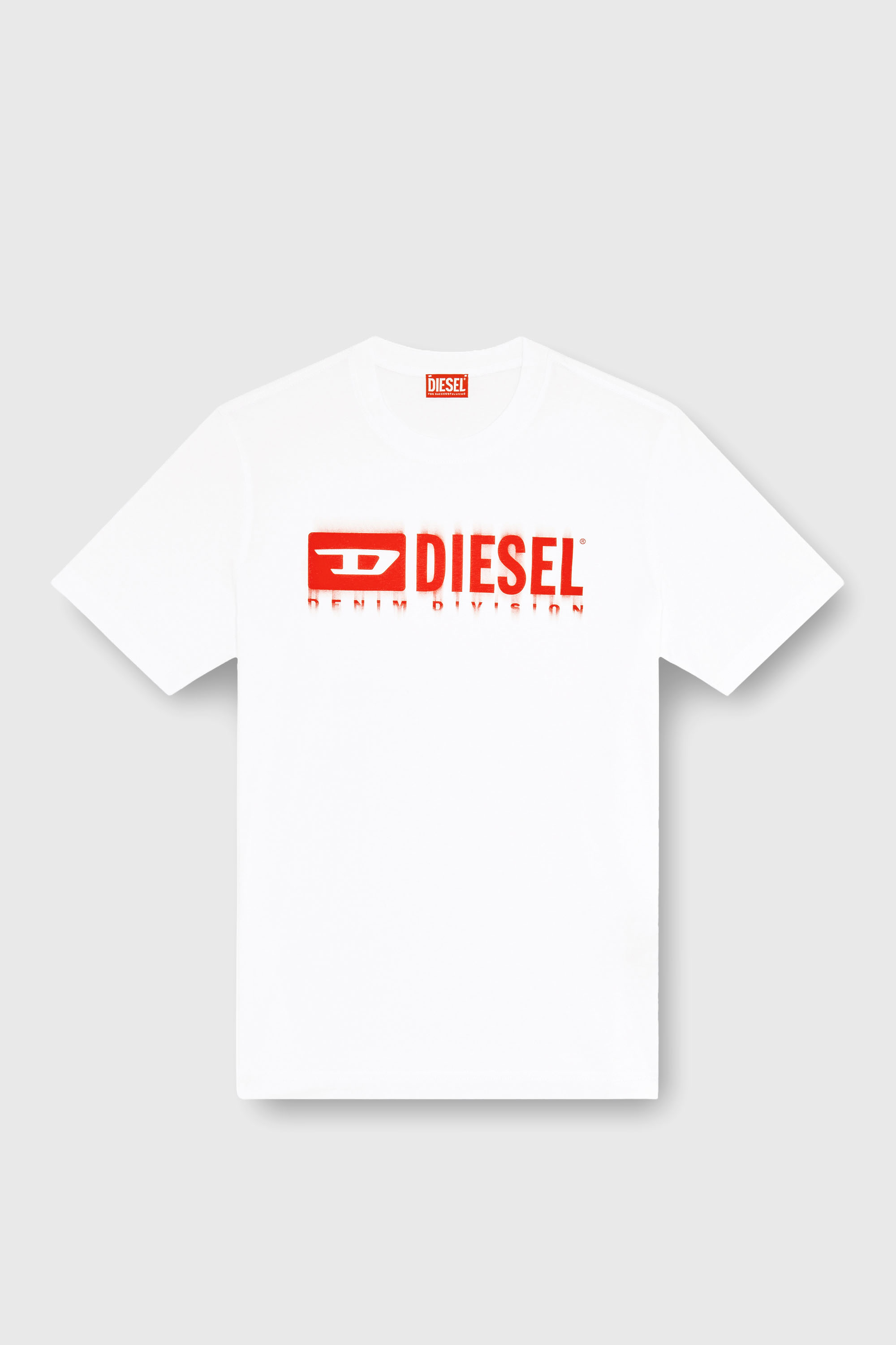 Diesel - T-ADJUST-Q7, T-shirt avec logo Diesel effet flou Homme in Blanc - 2