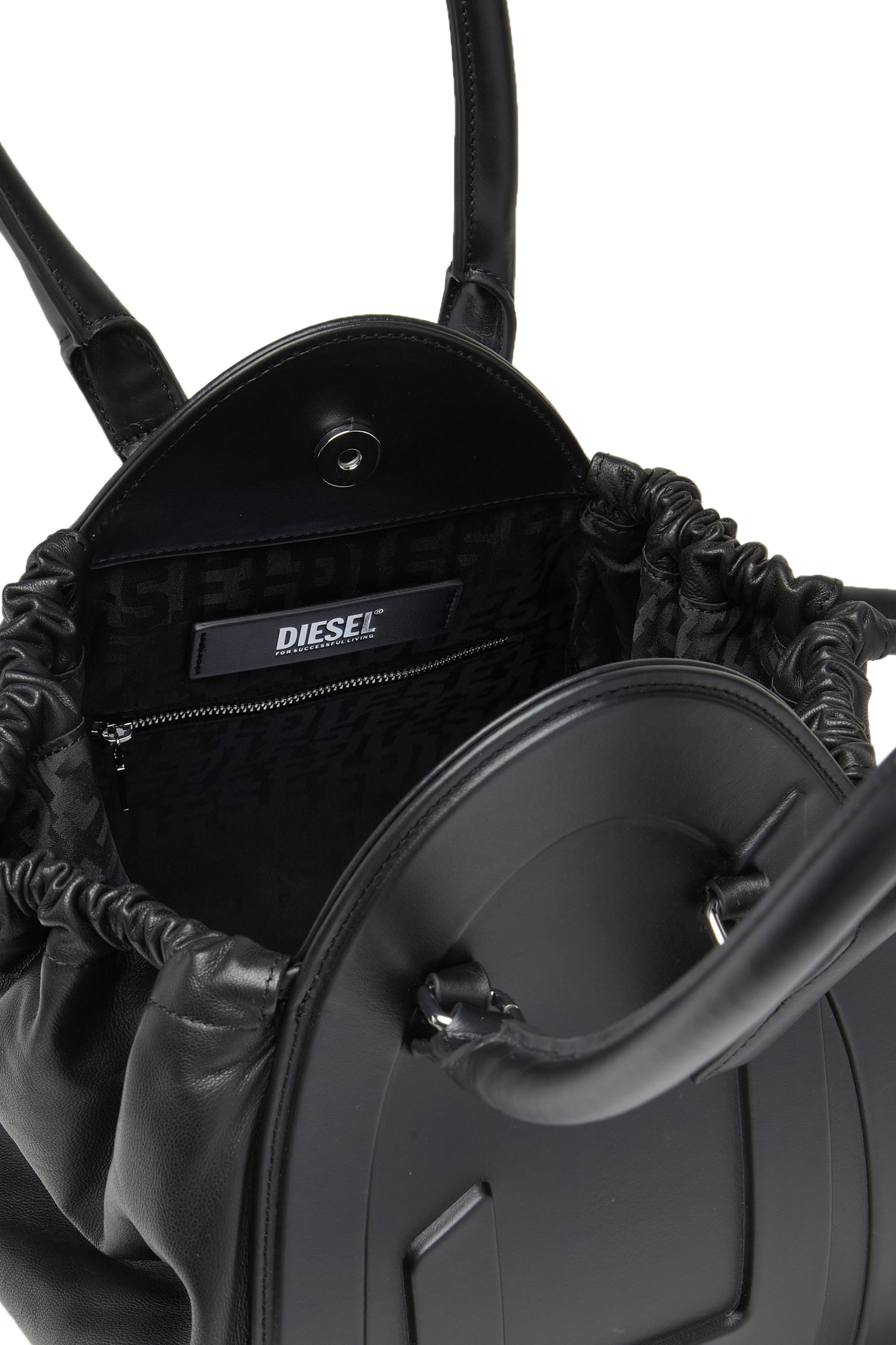Diesel - 1DR-FOLD M, 1DR-Fold M-Borsa a spalla con maxi logo in rilievo Donna in Nero - 3