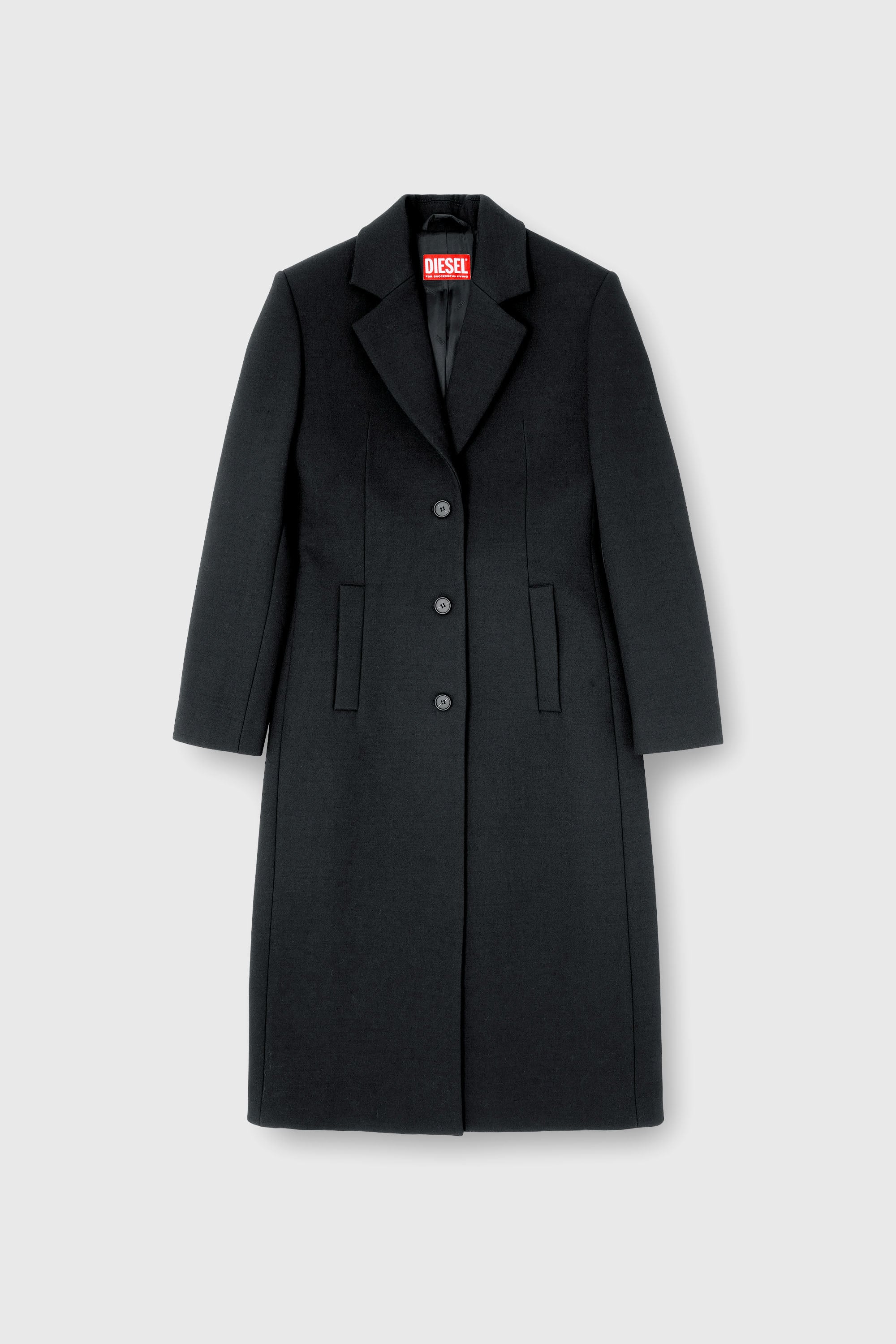 Diesel - G-ALLAN, Long manteau sablier Femme in Noir - 2