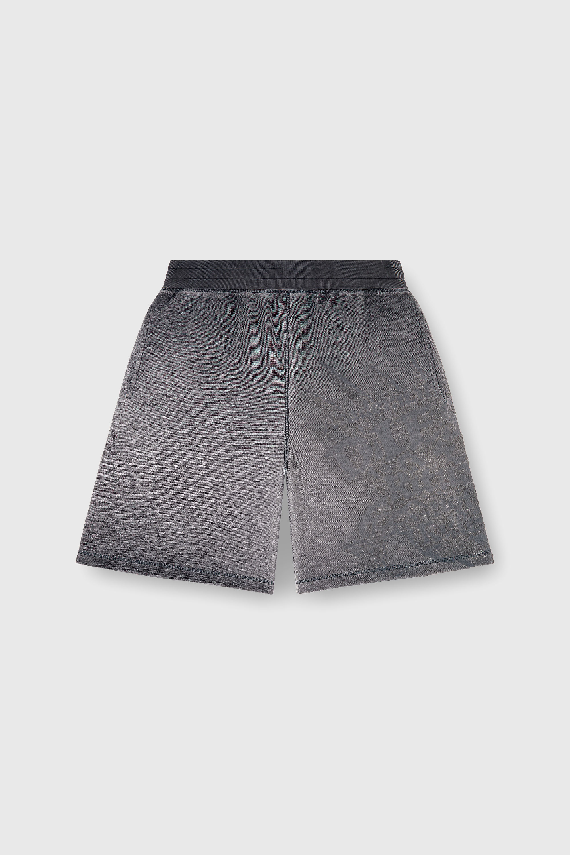 Diesel - P-RAWCROW, Short pants avec motifs d&eacute;vor&eacute; Homme in Gris - 2