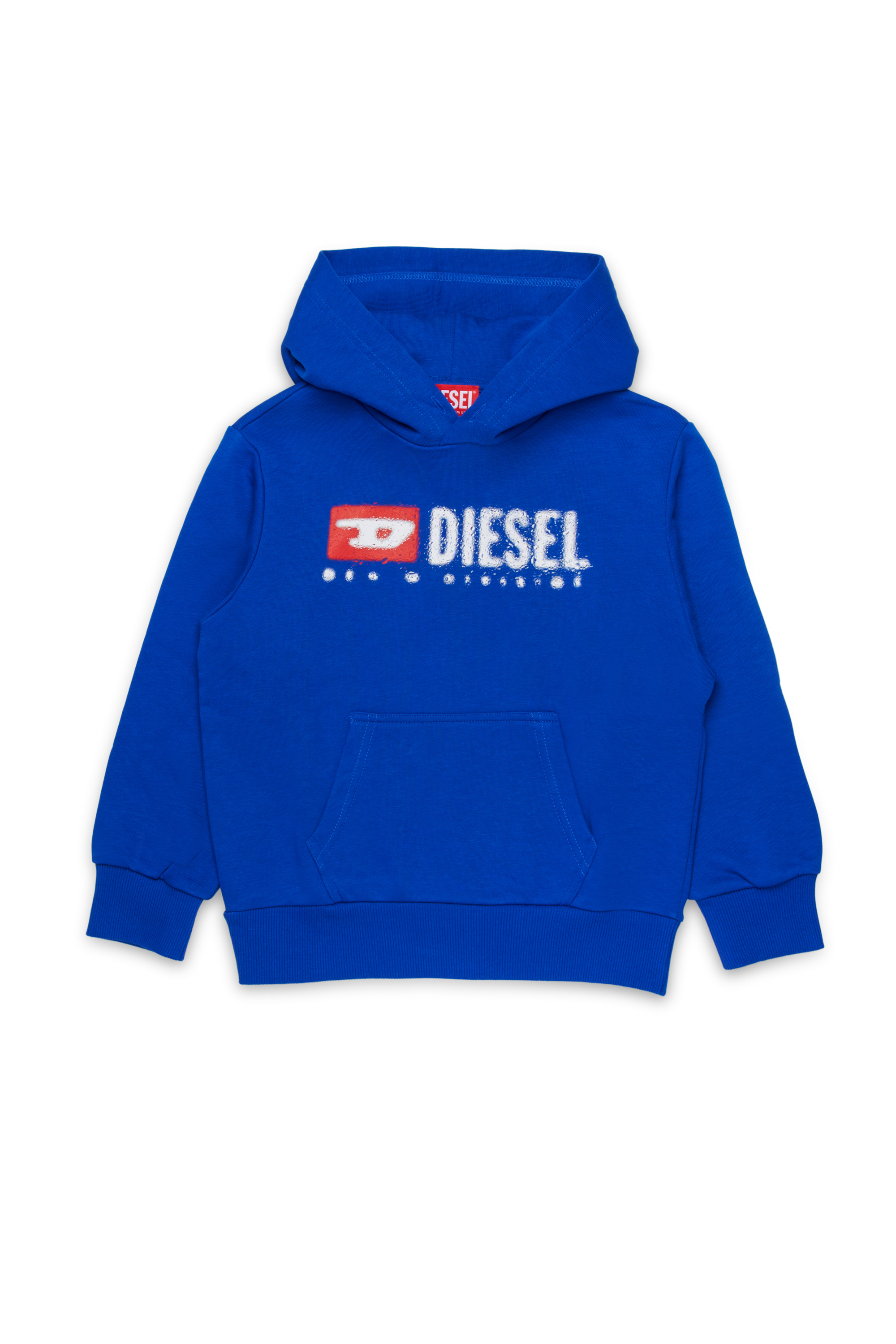 Diesel - SDROPSHOOD OVER, Herren Baumwoll-Sweatshirt mit Logo-Print in Blau - 1