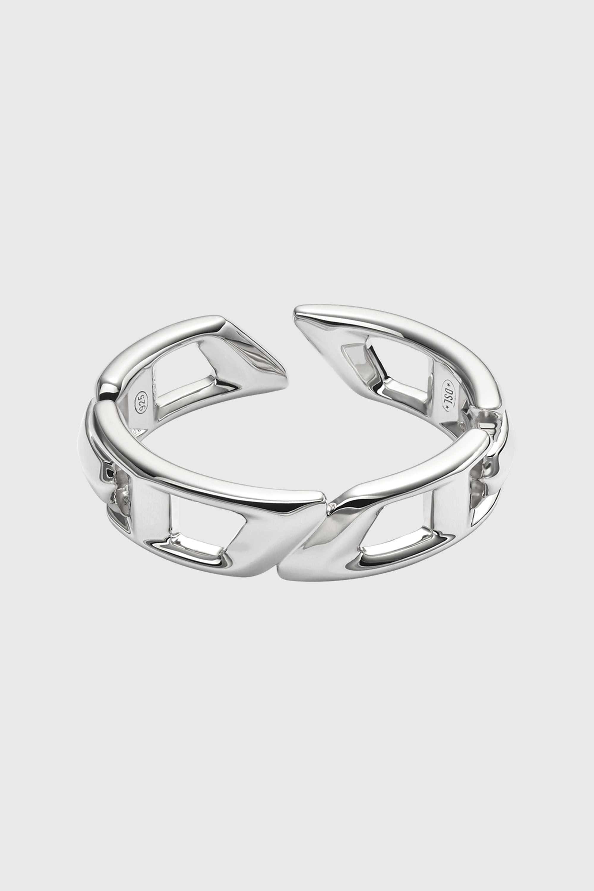 Diesel - DL1349040 STERLING SILVER JEWEL, Unisex D Logo-Bandring aus Sterlingsilber in Silber - 2