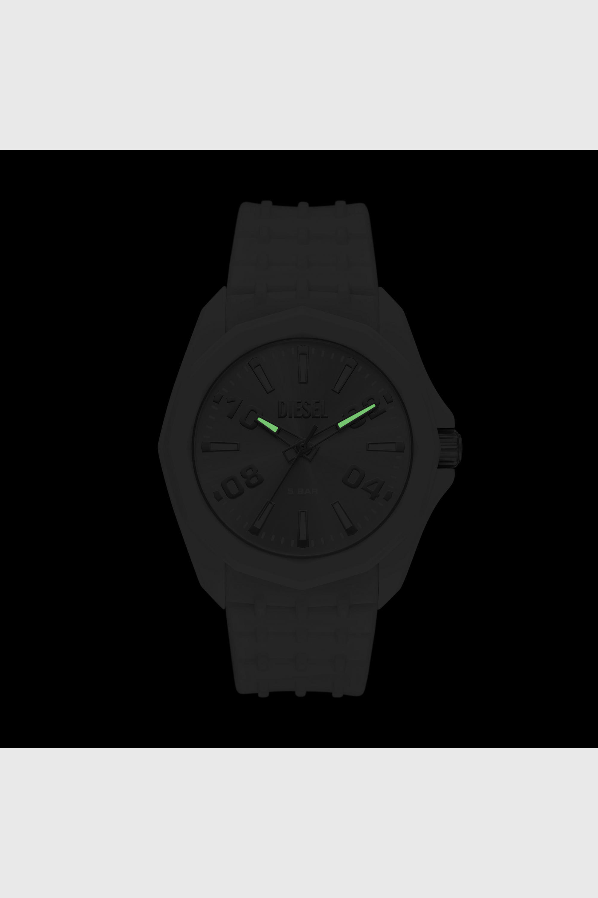 Diesel - DZ2244 WATCH, Montre Stinger en silicone blanc Homme in Blanc - 5