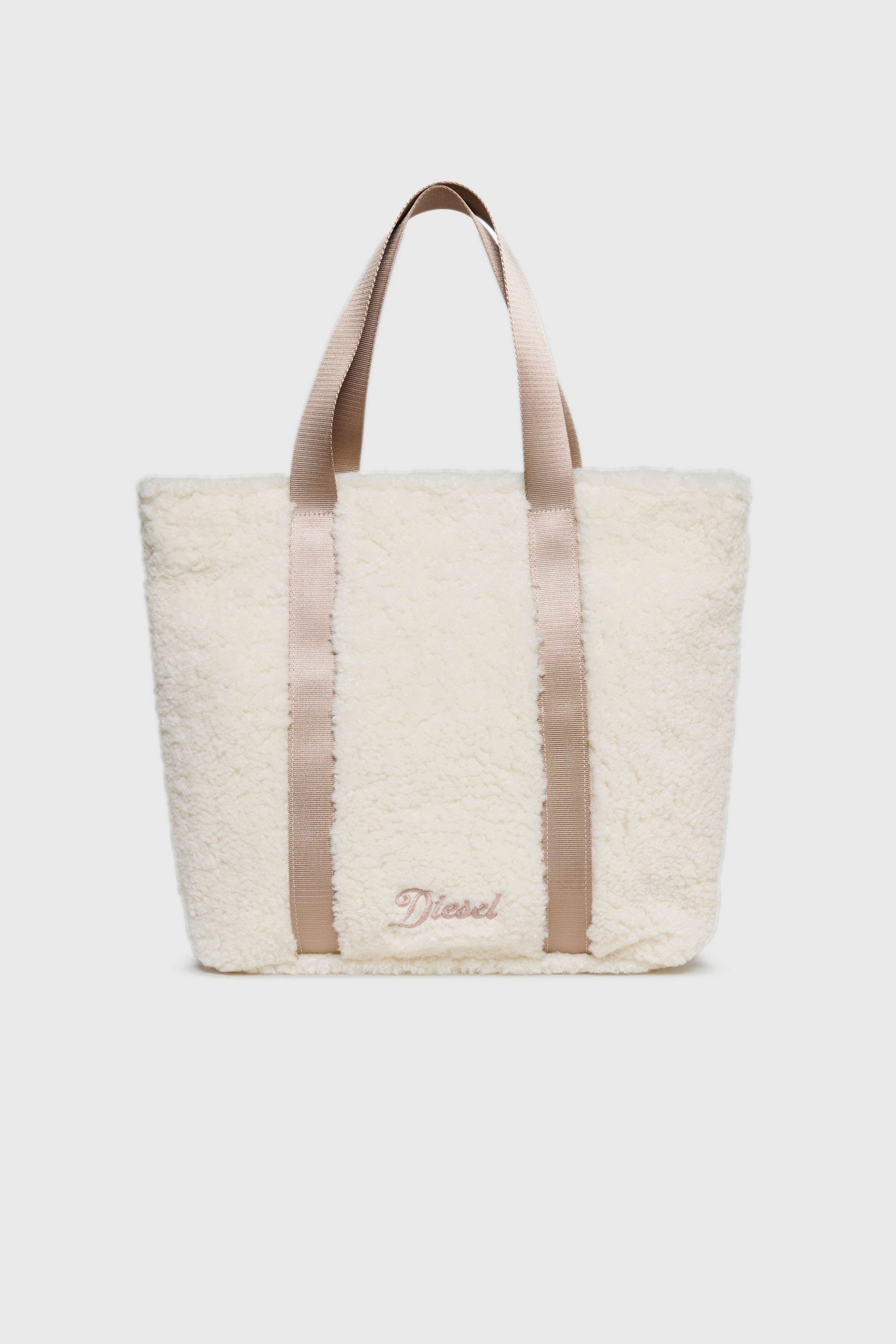 Diesel - WIXA, WIXA - Sac cabas en polaire teddy Femme in Blanc - 1