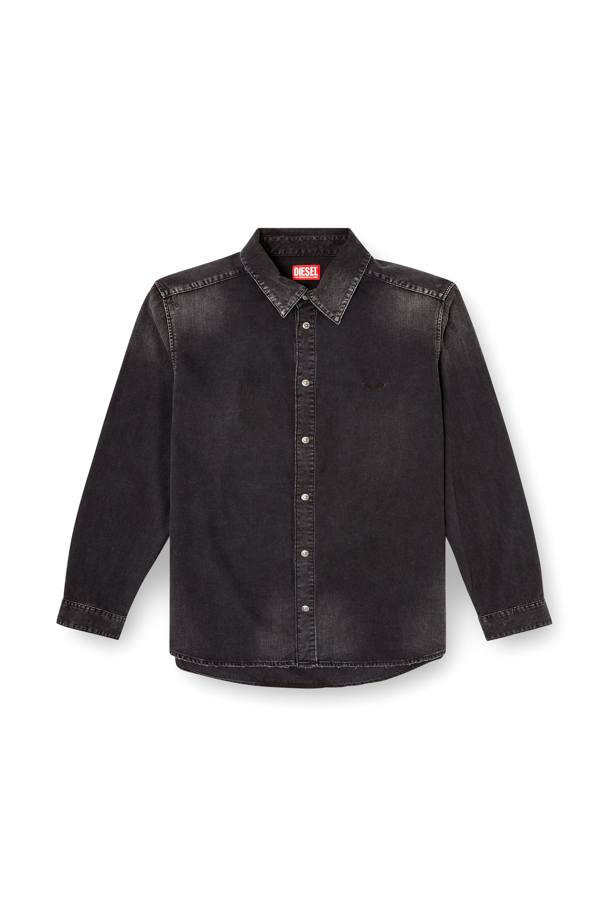 Diesel - D-SIMPLY, Camicia in denim a maniche lunghe Uomo in Nero - 3