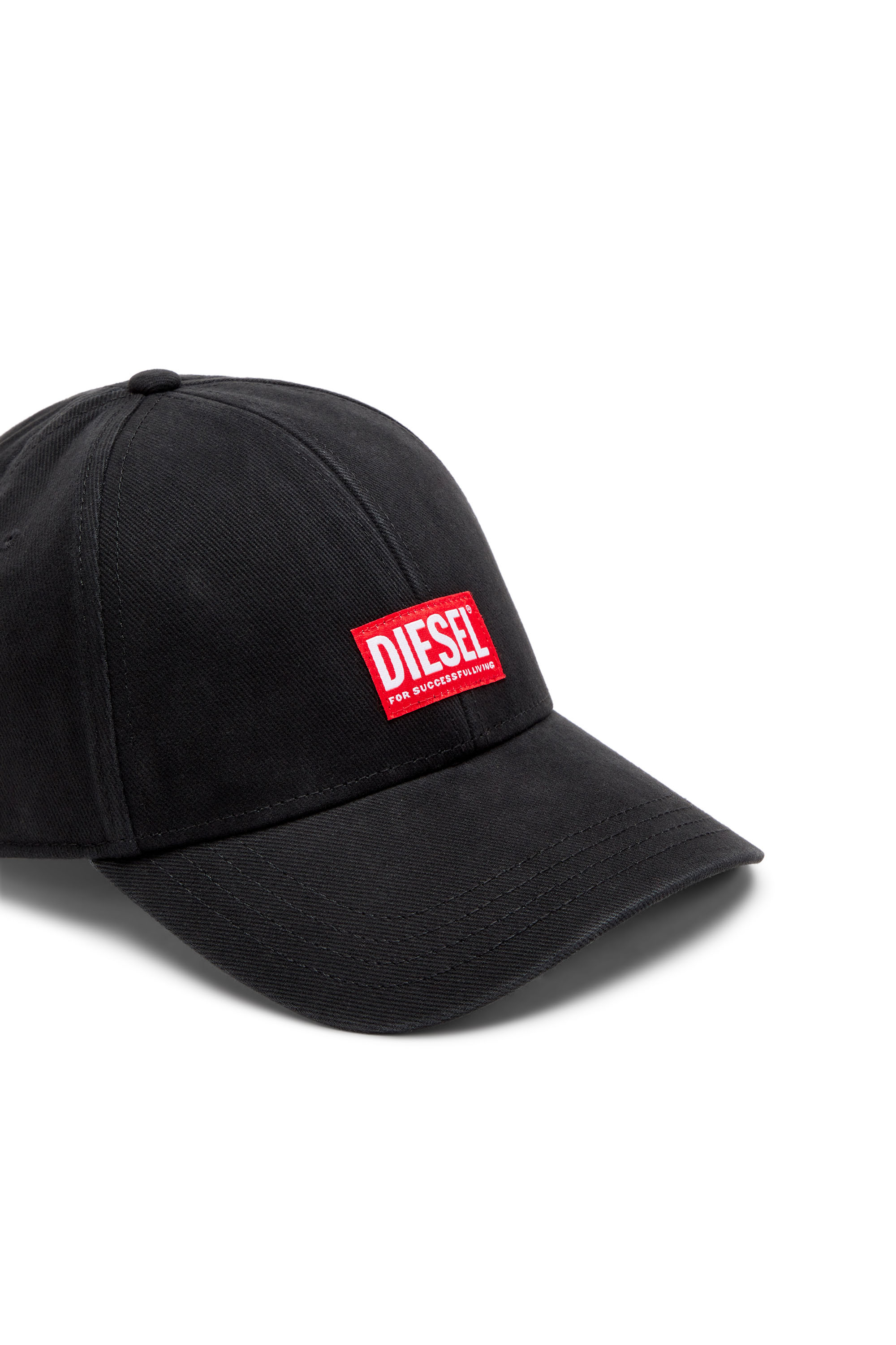 Diesel - CORRY-JACQ-WASH, Herren Basecap mit Logo-Patch in Schwarz - 3