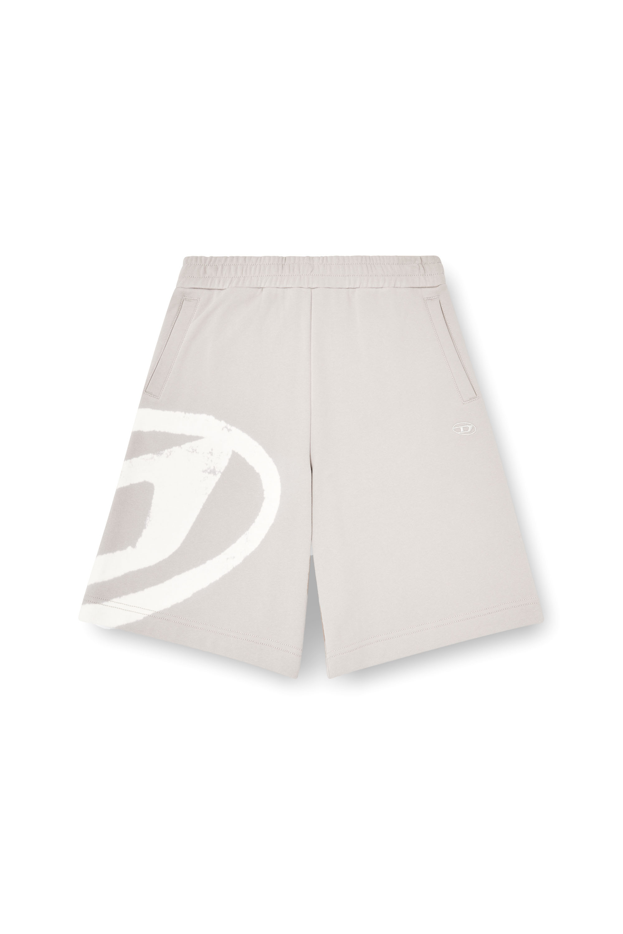 Diesel - P-CROW-BLEACH, Short de survêtement avec logo effet blanchi Homme in Polychrome - 3