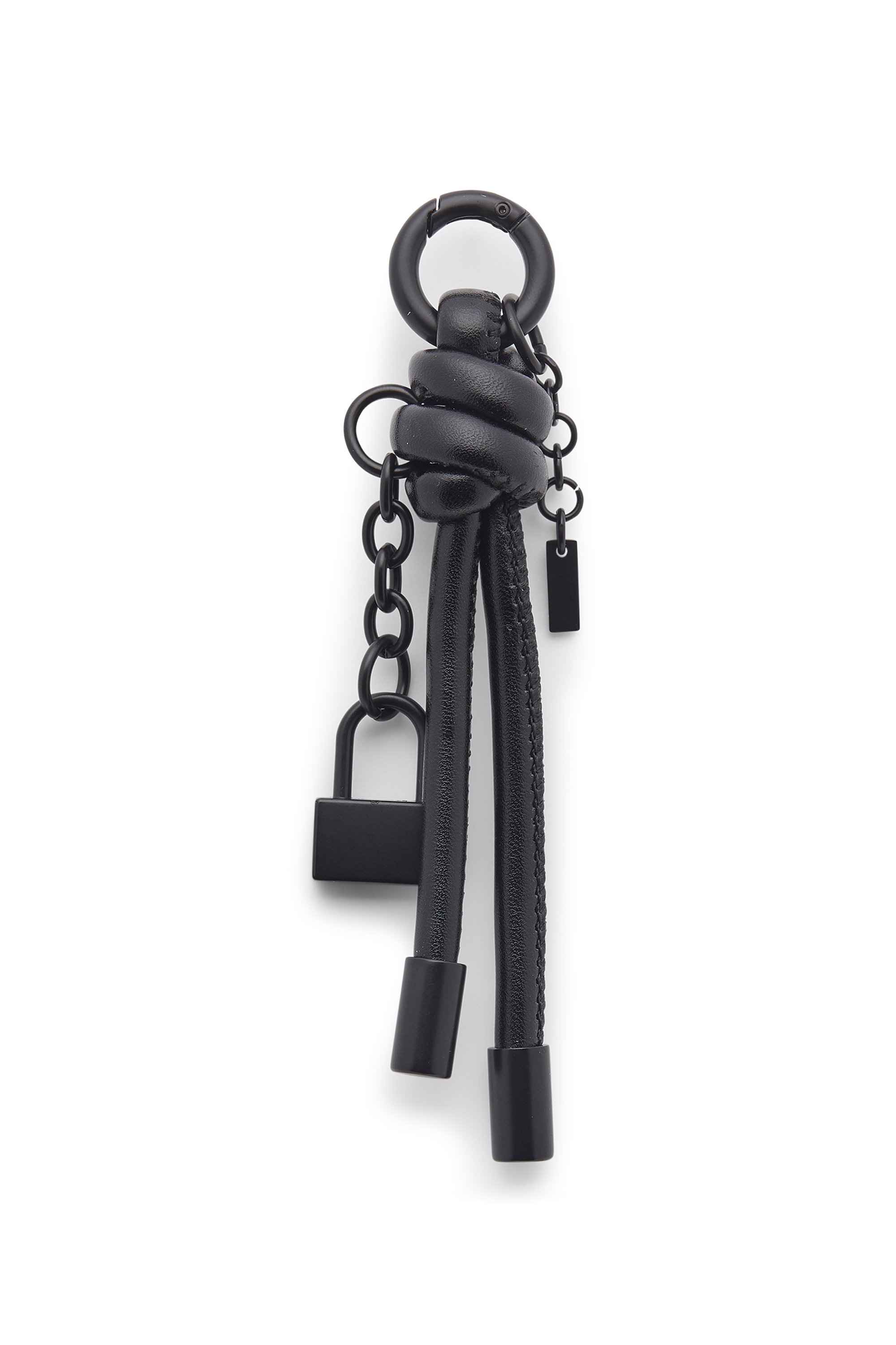 Diesel - CHARM-LOCK II, Portachiavi in metallo con dettaglio lucchetto Diesel Uomo in Nero - 2
