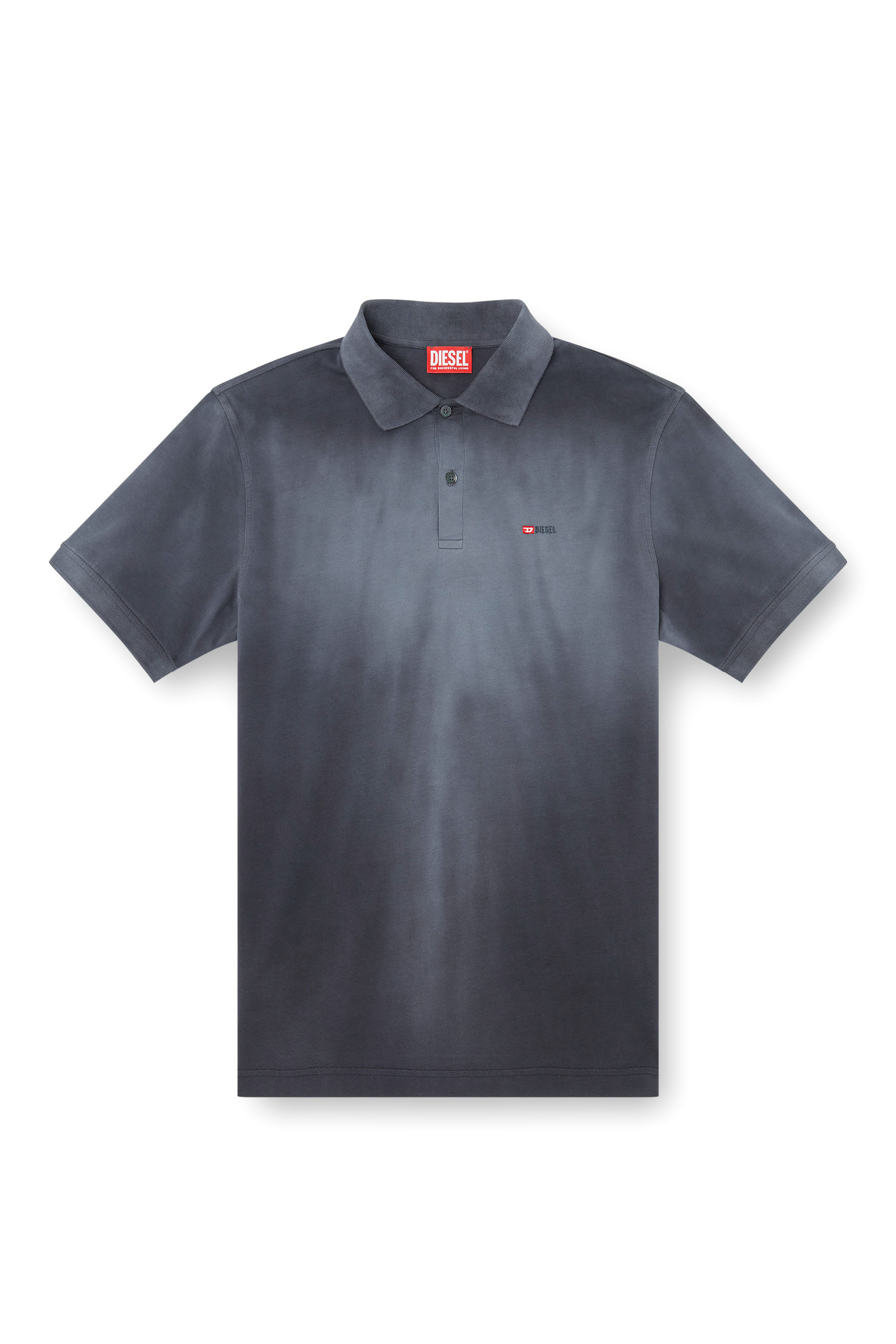 Diesel - T-REJUST-R3, Polo in jersey fluido con ricamo logo Uomo in Nero - 3