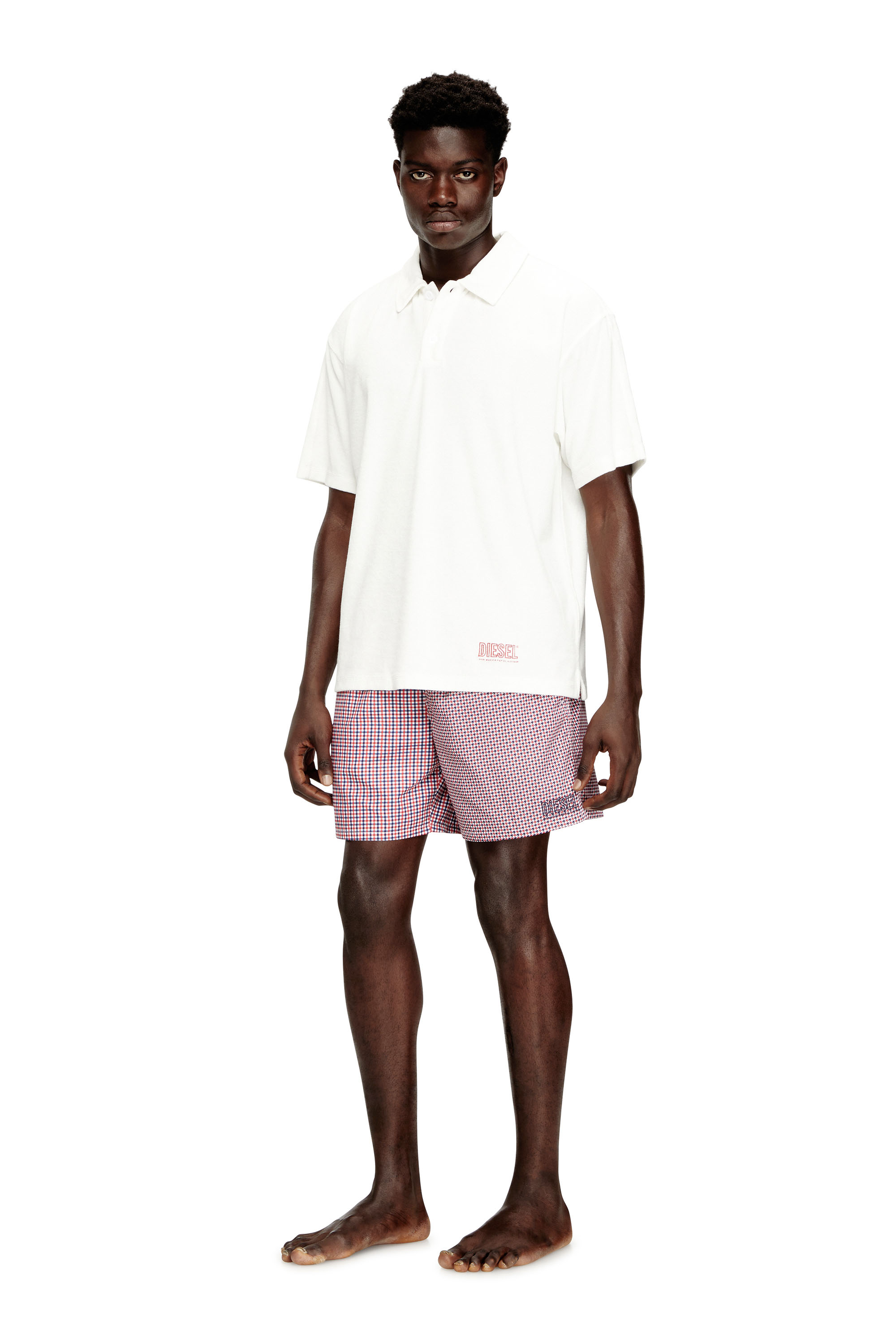 Diesel - JOSHUA-D-CORE, Herren Frottee-Baumwoll-Poloshirt in Weiß - 2