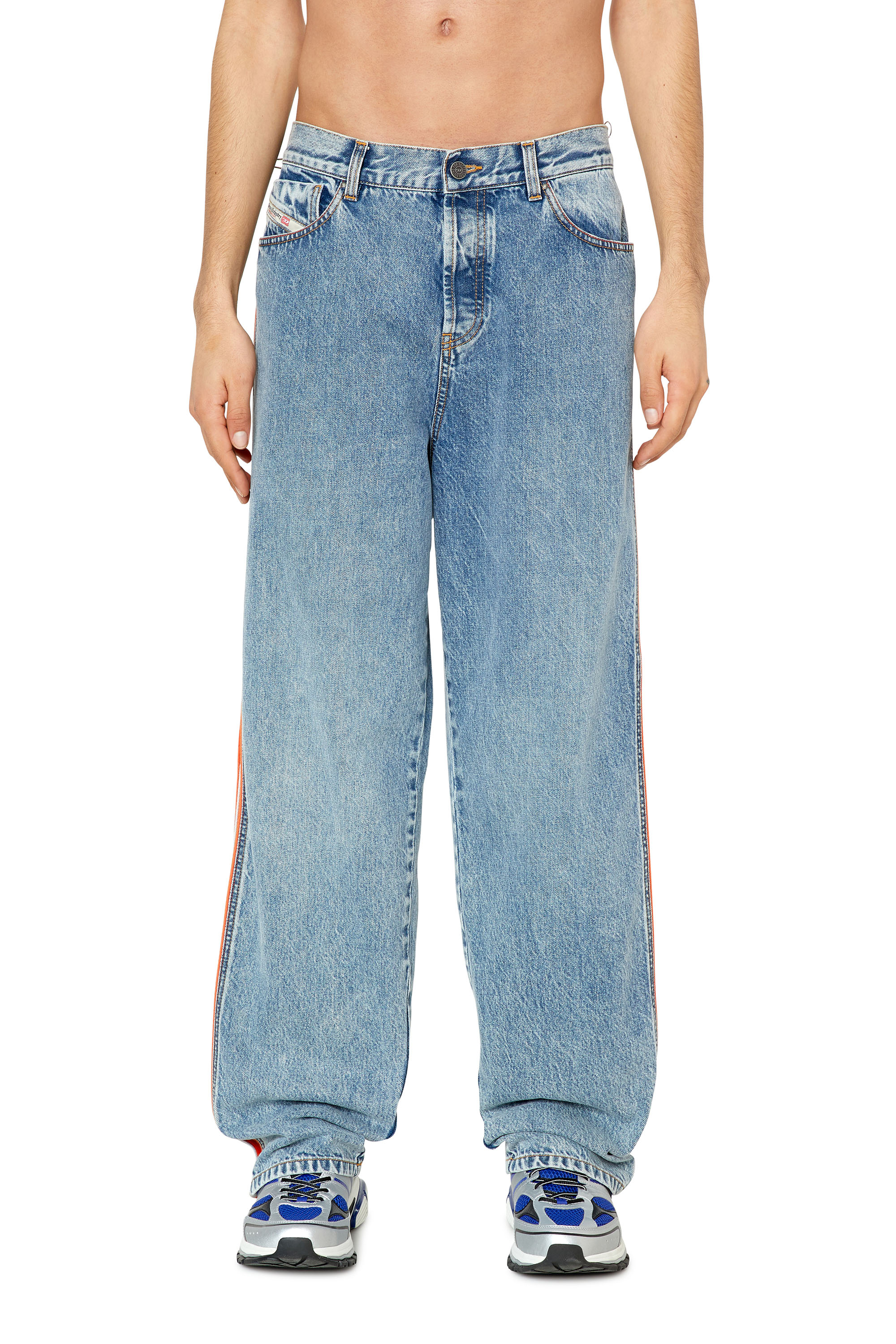 Diesel - D-Vulkos 0EMAH Straight Jeans, Blu Chiaro - Image 1