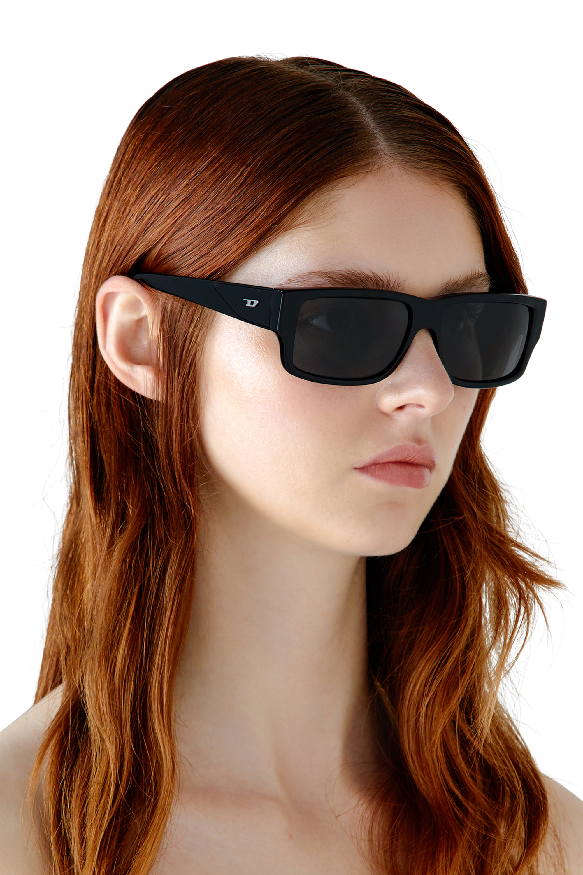 Diesel - 0DL2003 SIZE 57, Herren Rechteckiges Modell Brille in Dunkelgrau - 6