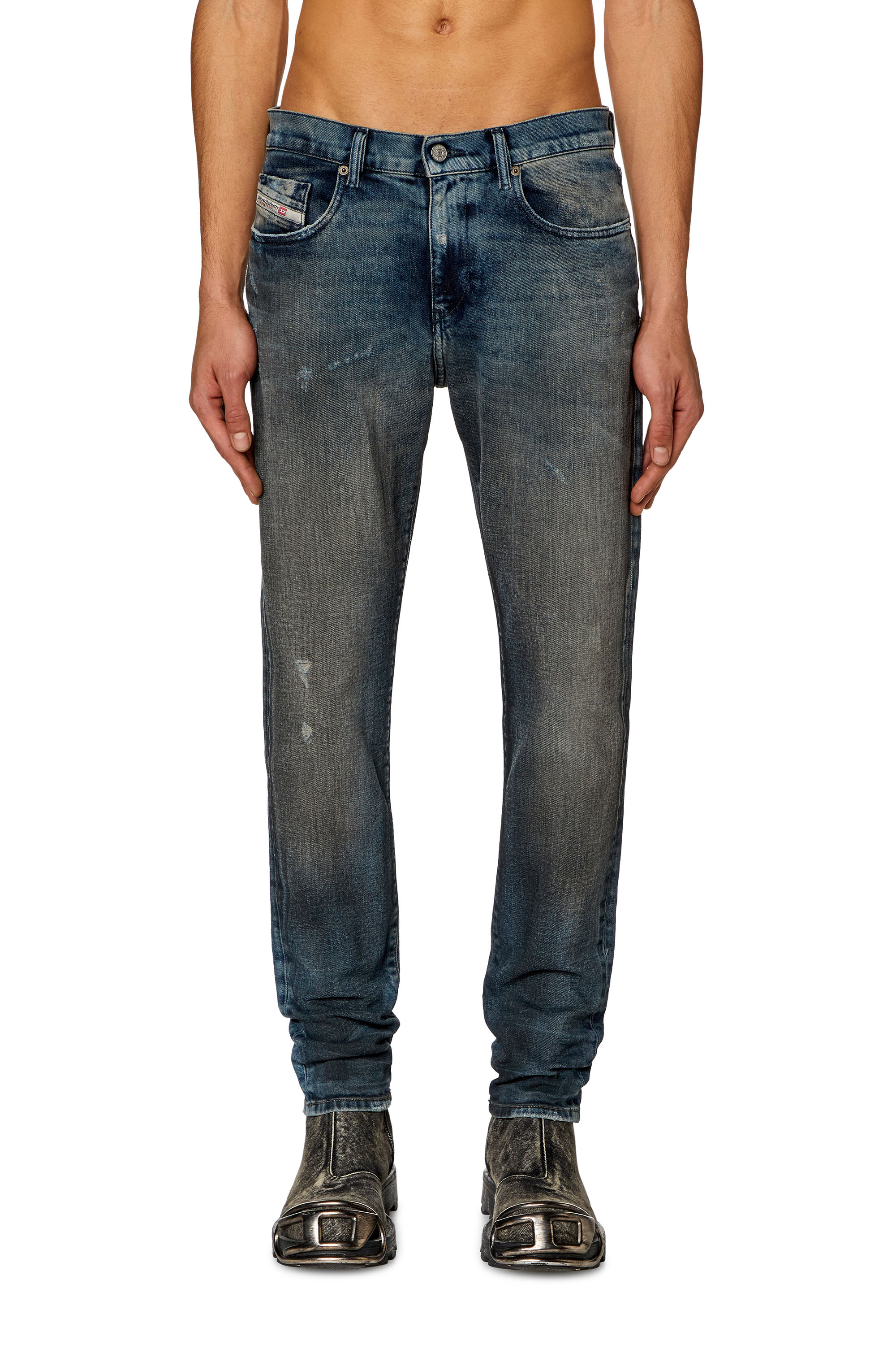 Diesel - Slim Jeans 2019 D-Strukt 09H54, Blu Scuro - Image 2