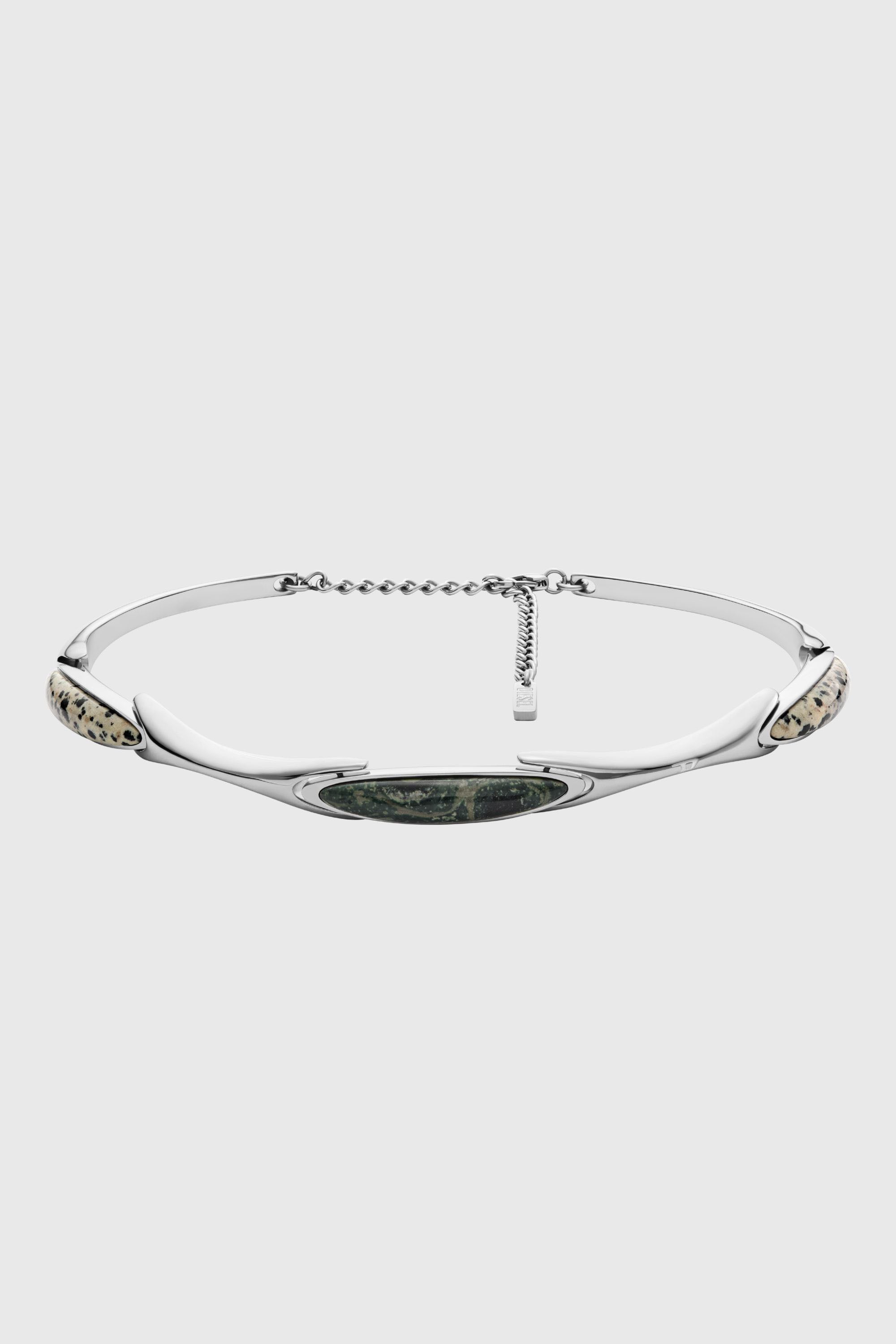 Diesel - DX167740 JEWELLERY, Collier ras du cou en acier inoxydable Mixte in Gris argent&eacute; - 2