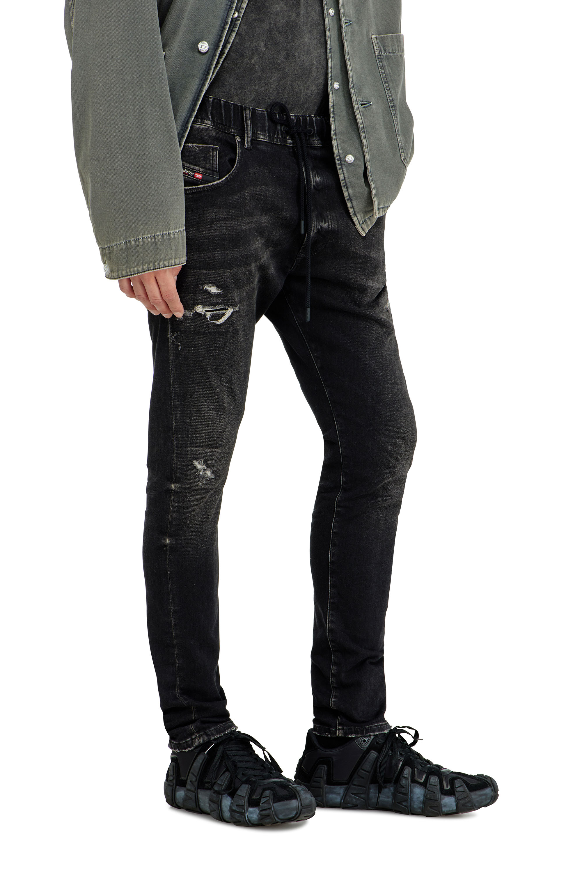 Diesel - Regular 2030 D-Krooley Joggjeans&reg; 09Q22 Homme, Noir/Gris fonc&eacute; - Image 5