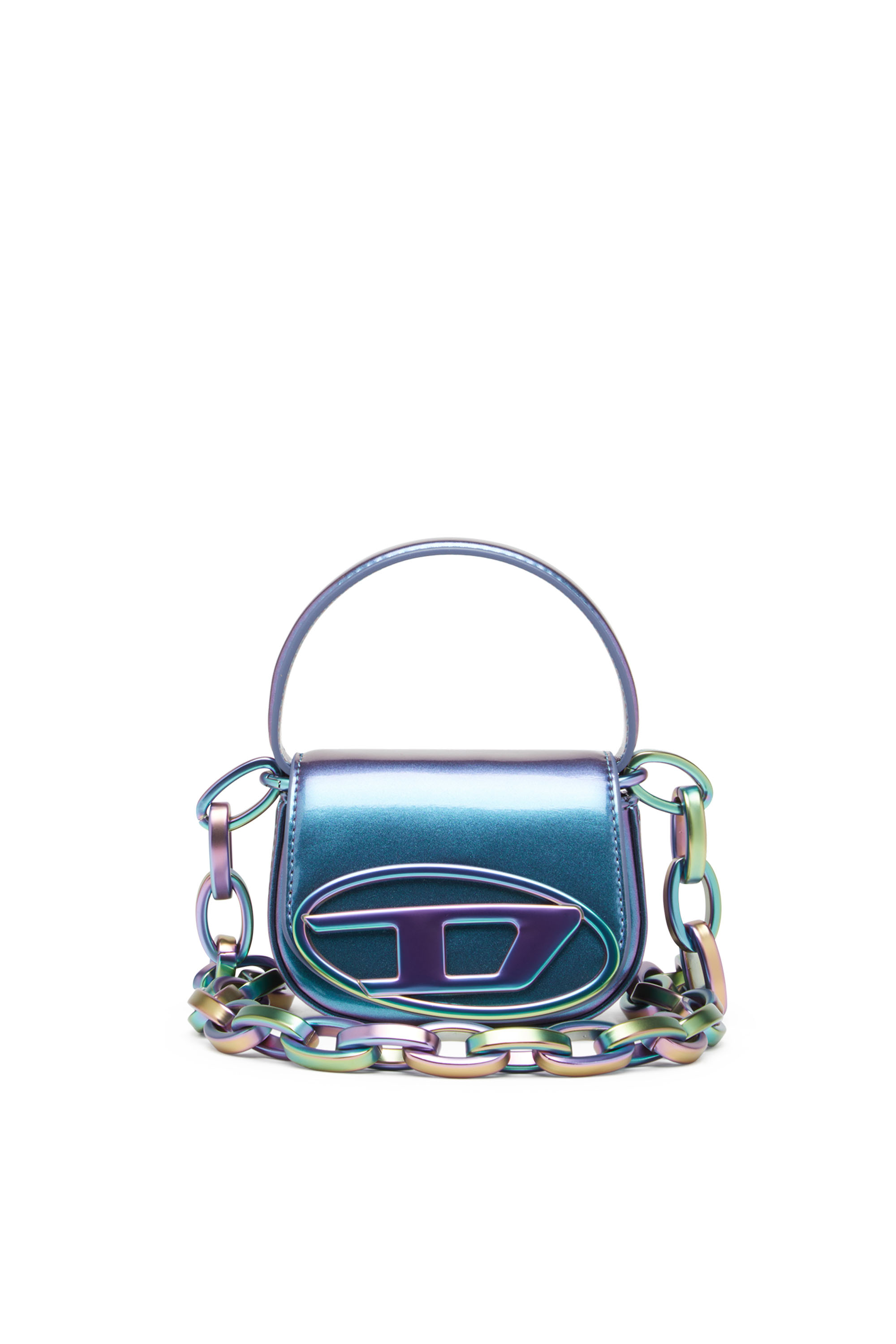 Diesel - 1DR XS, Donna 1DR XS-Iconica mini bag iridescente in Blu - Image 1