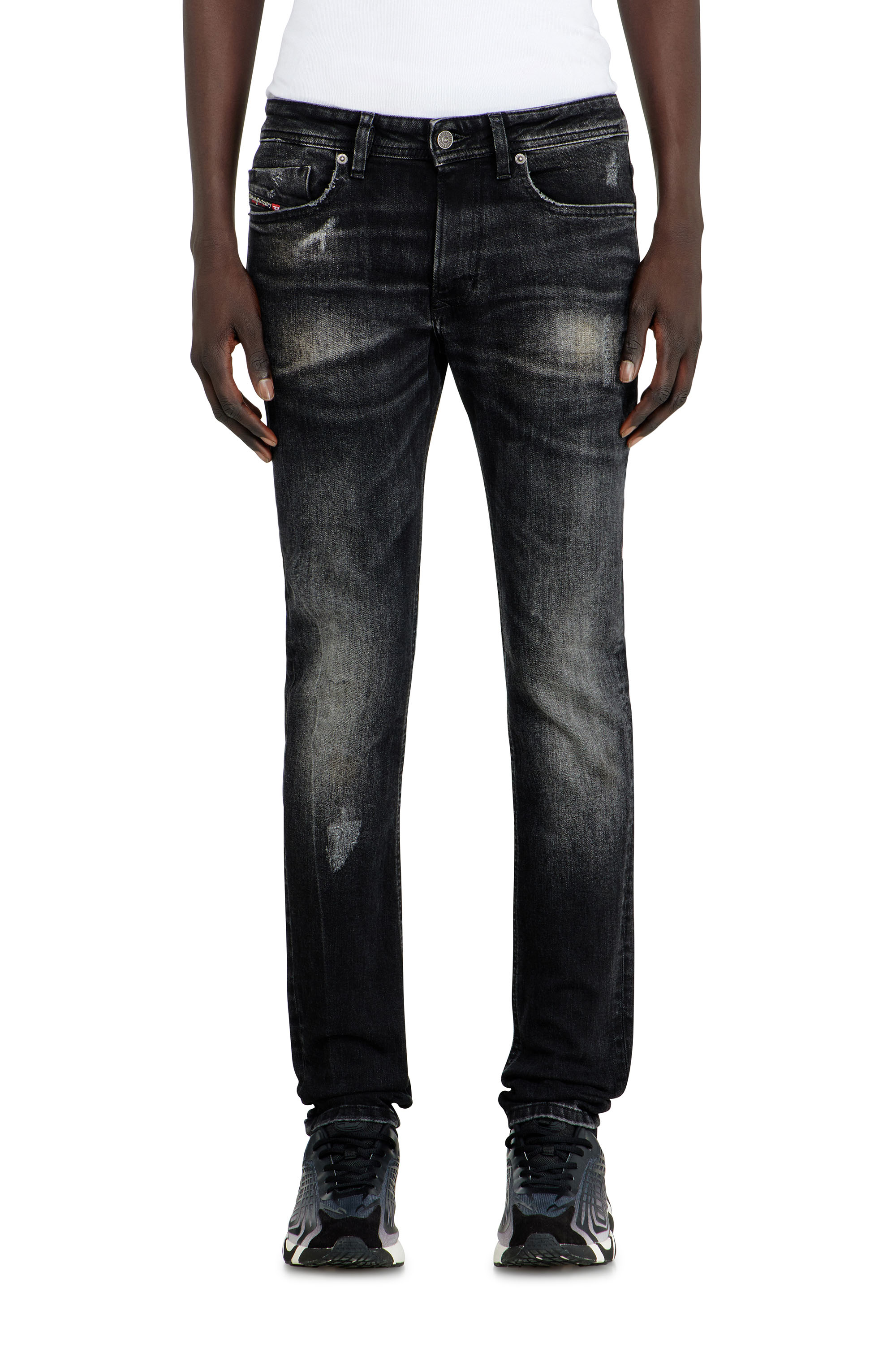 Diesel - Skinny Jeans 1979 Sleenker 0DBDP Uomo, Nero/Grigio scuro - Image 1
