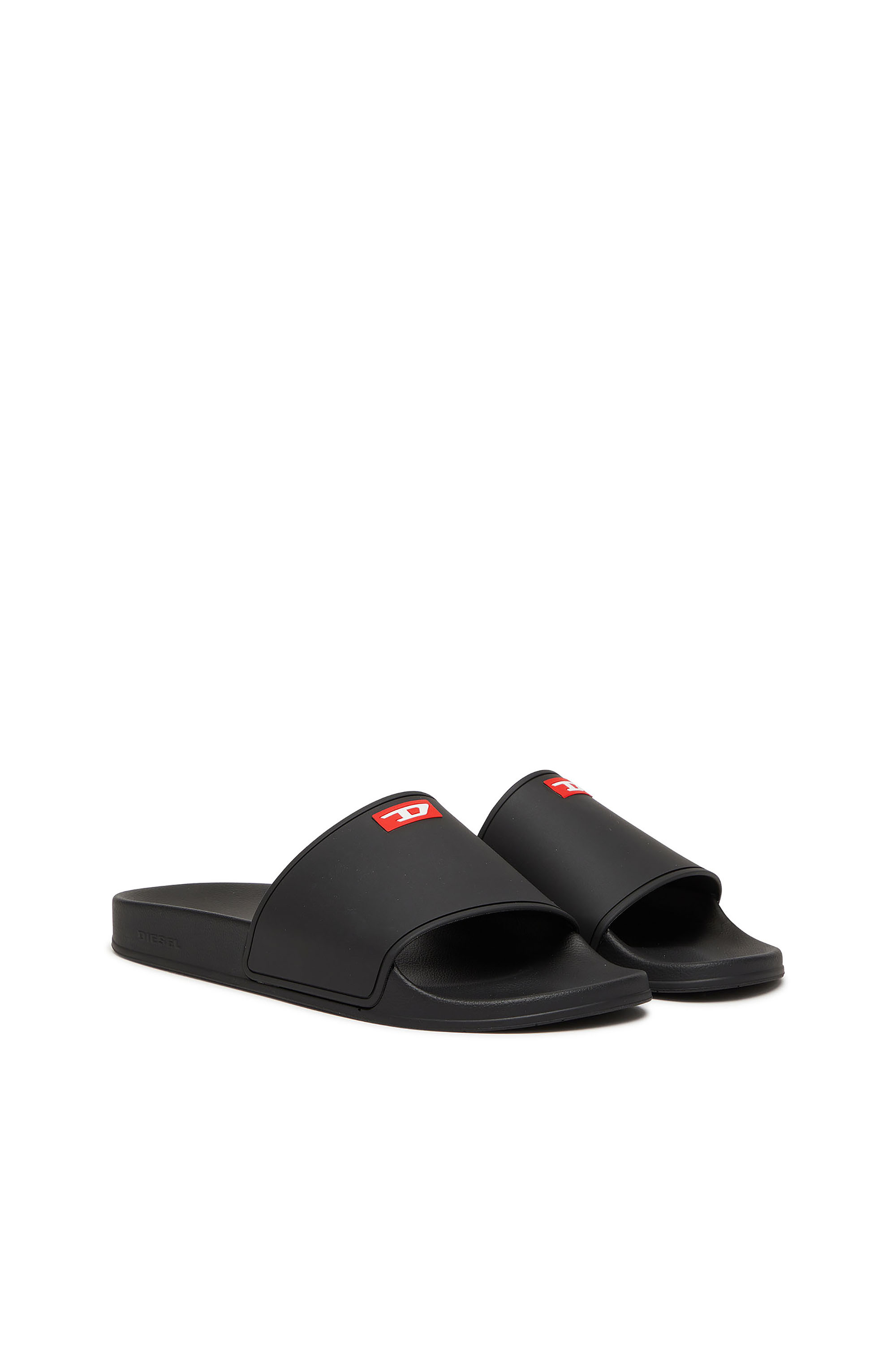 SA-SWIM, Schwarz Diesel - SA-SWIM, Herren Sa-Swim-Pool-Slides aus Gummi mit D-Logo in Schwarz - 2