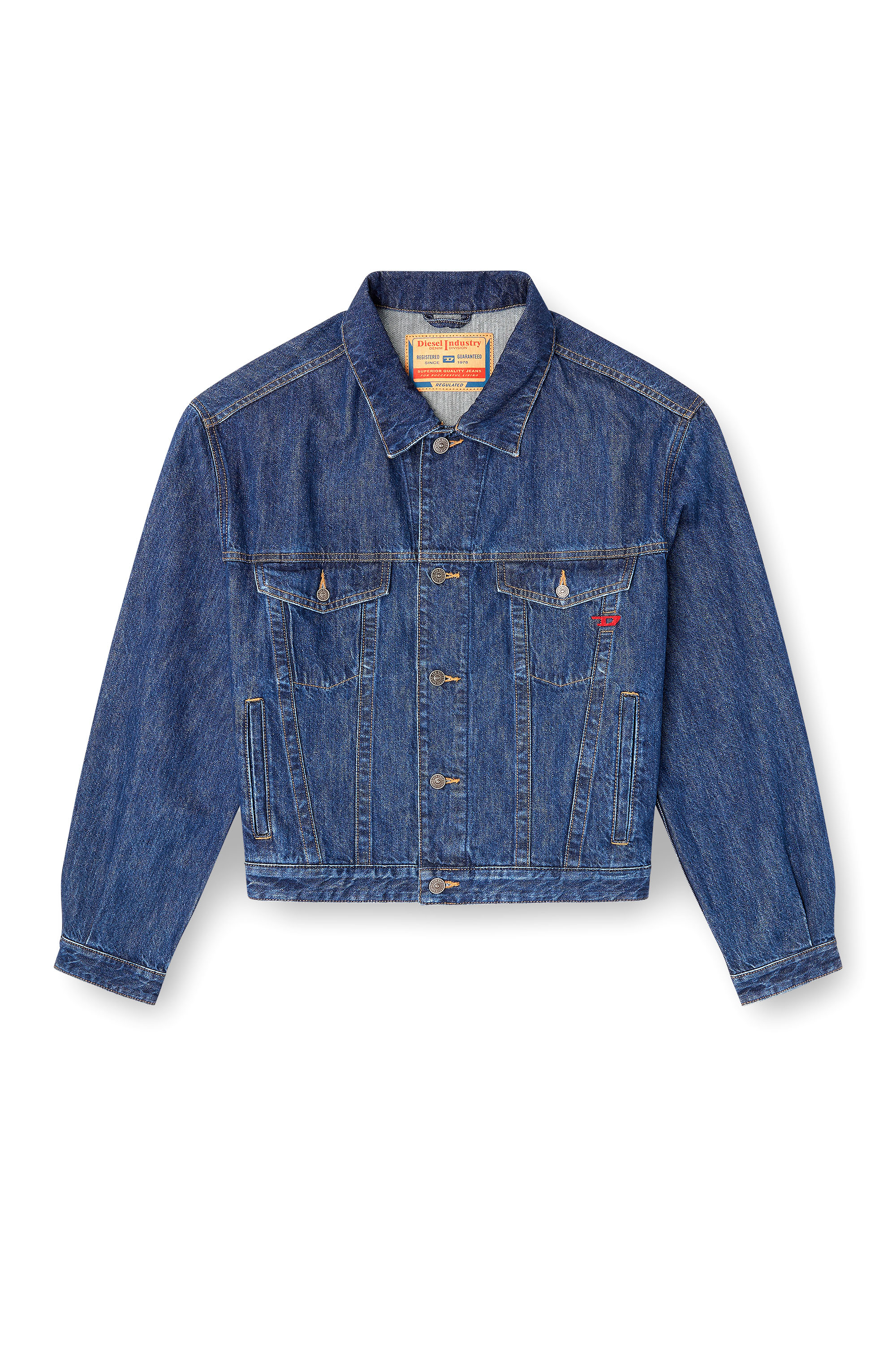 Diesel - D-RANGER, Veste trucker en denim Homme in Bleu - 2