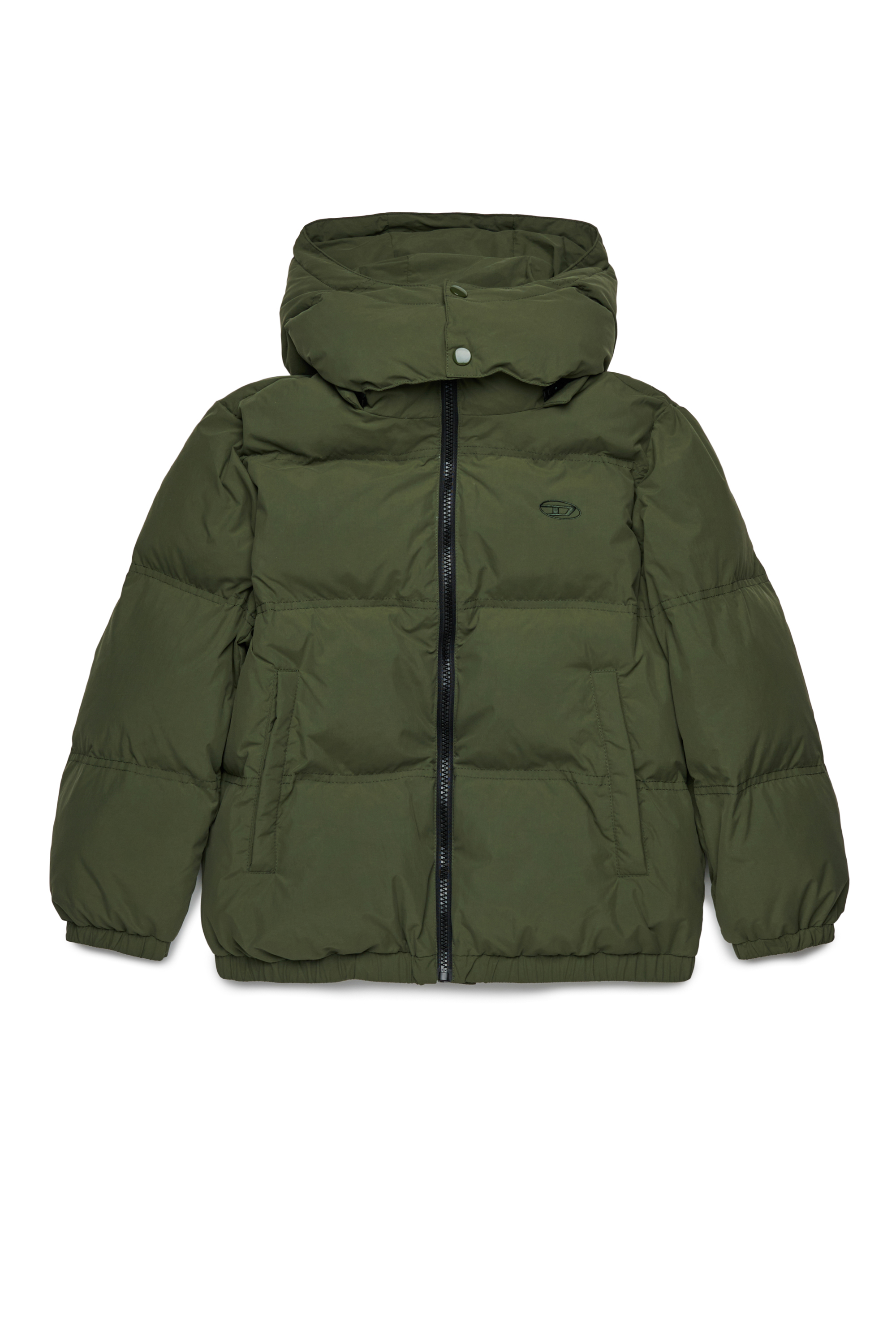 Diesel - JWRAVEEL, Veste en nylon avec capuche Mixte in Vert - 1
