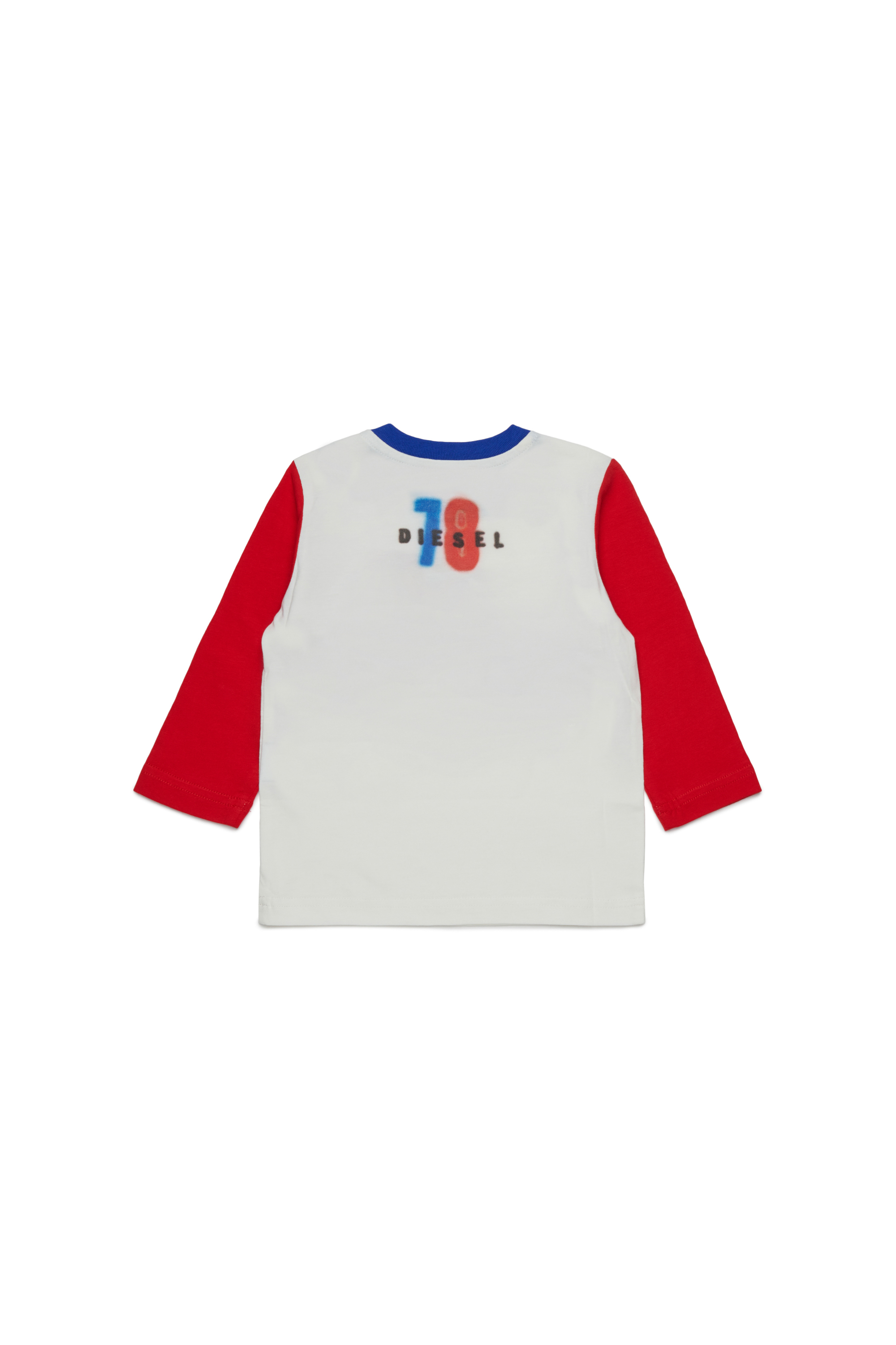 Diesel - TDOLB, T-shirt en coton avec imprimé Homme in Blanc - 2