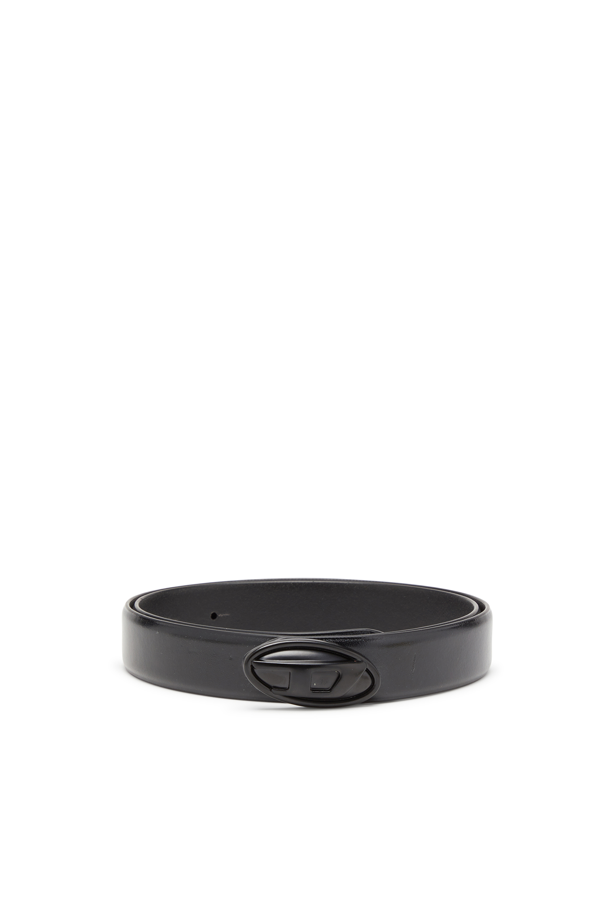 Diesel - B-DD, Cintura in pelle da 2,4 cm con fibbia Oval D Donna in Nero - 1