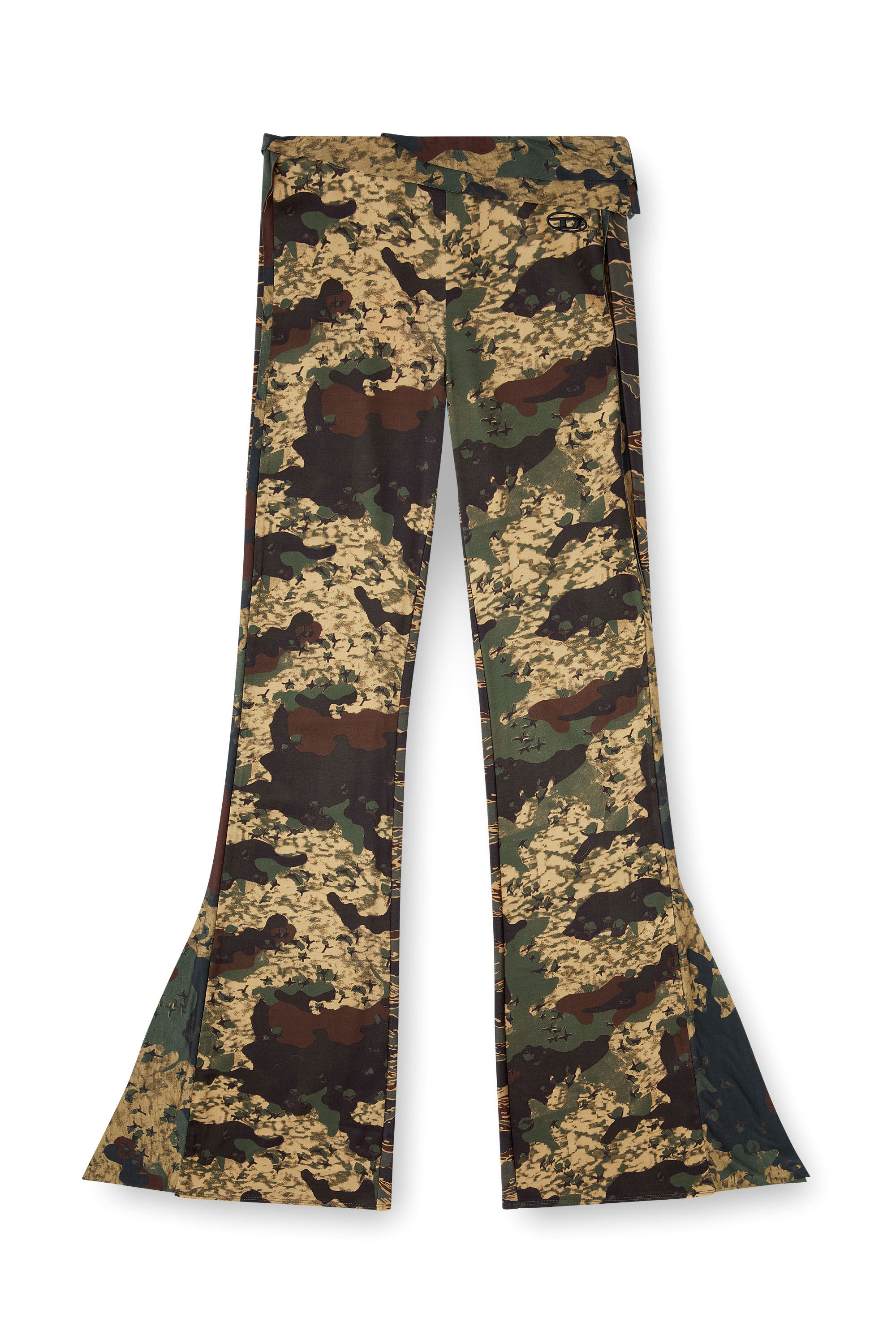 Diesel - P-AFFAL, Pantalon de jazz avec imprimés camouflage mélangés Femme in Vert - 2