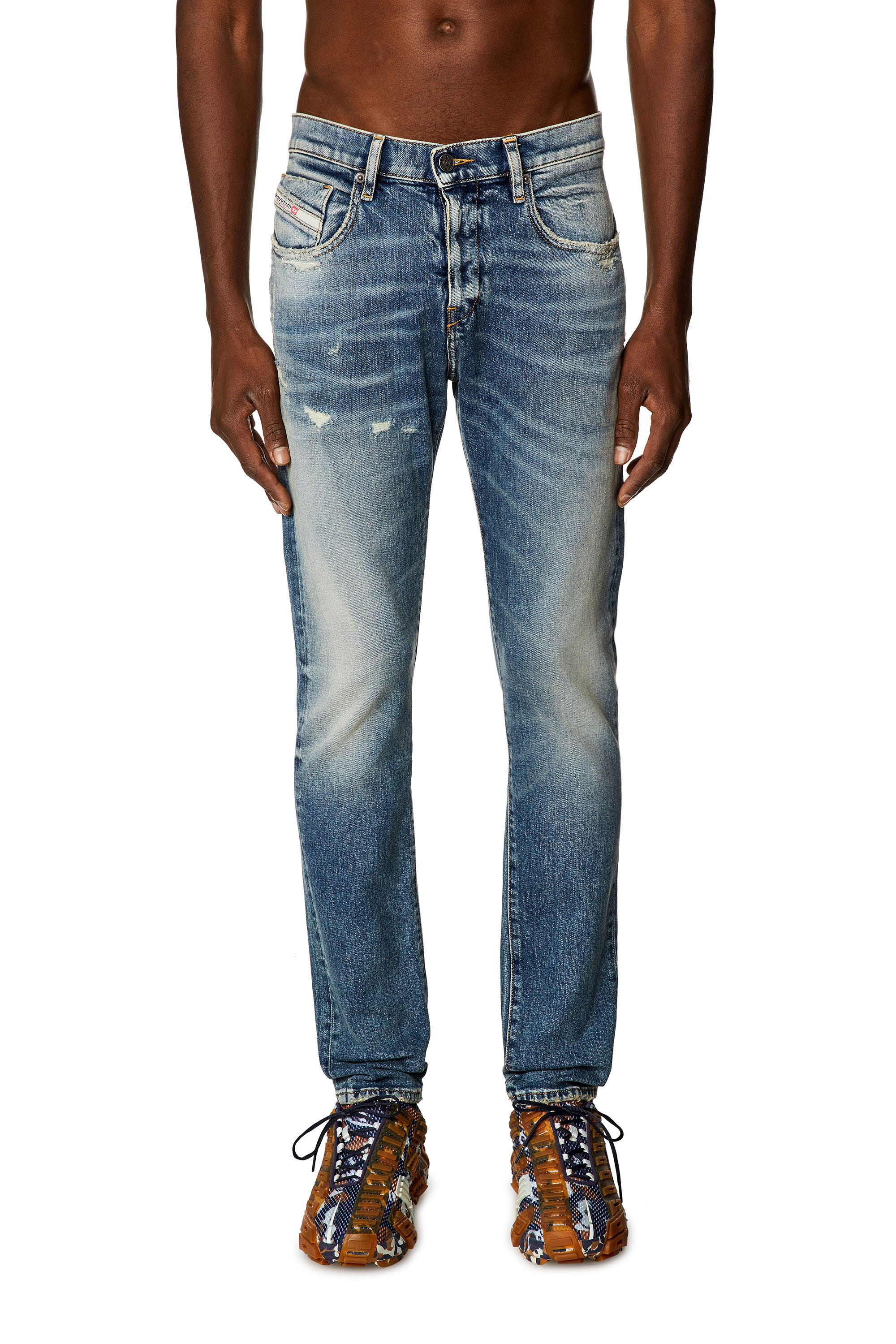 Diesel - Slim Jeans 2019 D-Strukt E07L1, Mittelblau - Image 2