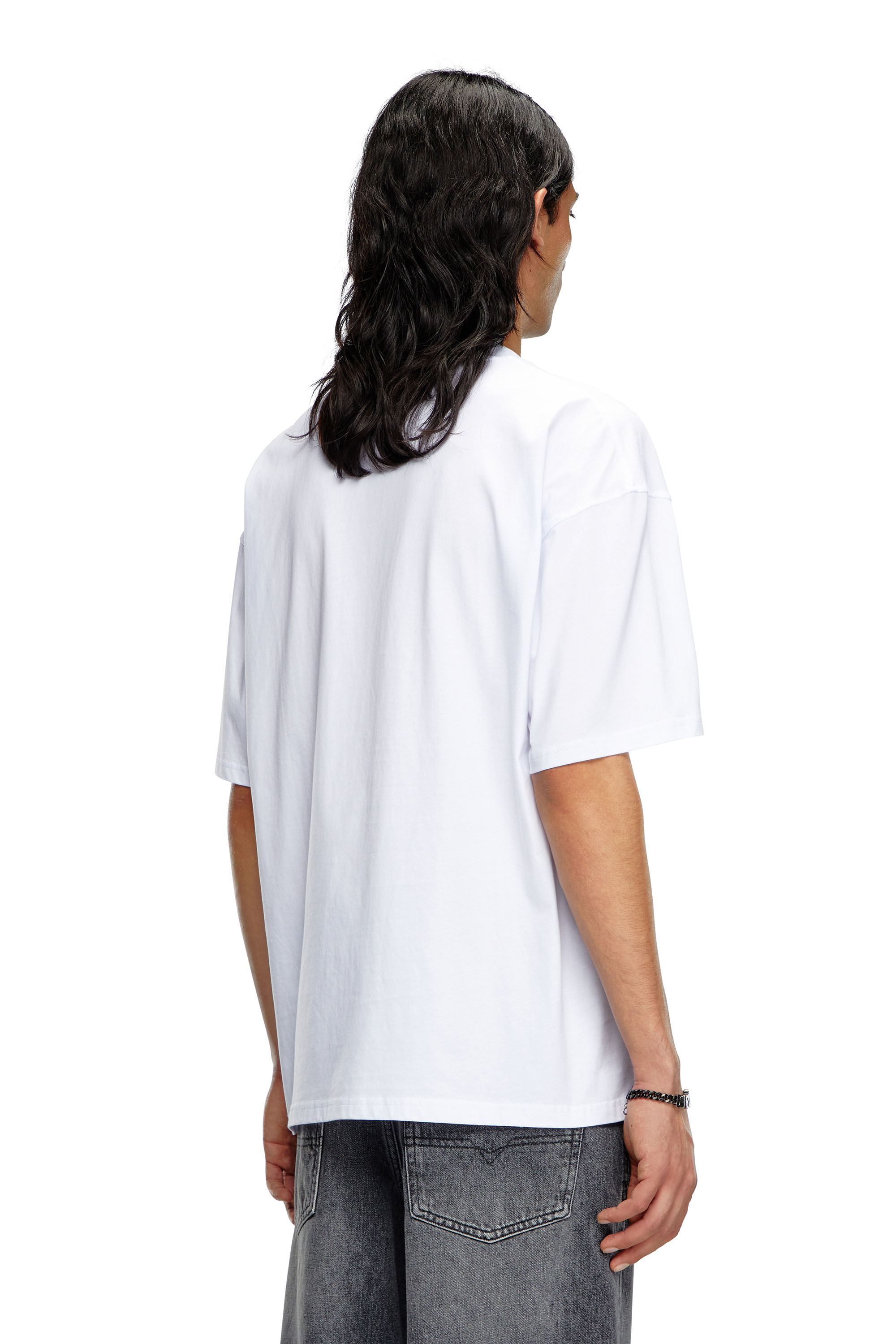 Diesel - T-BOXT-OD, Mixte T-shirt avec Oval D brodé in Blanc - Image 3