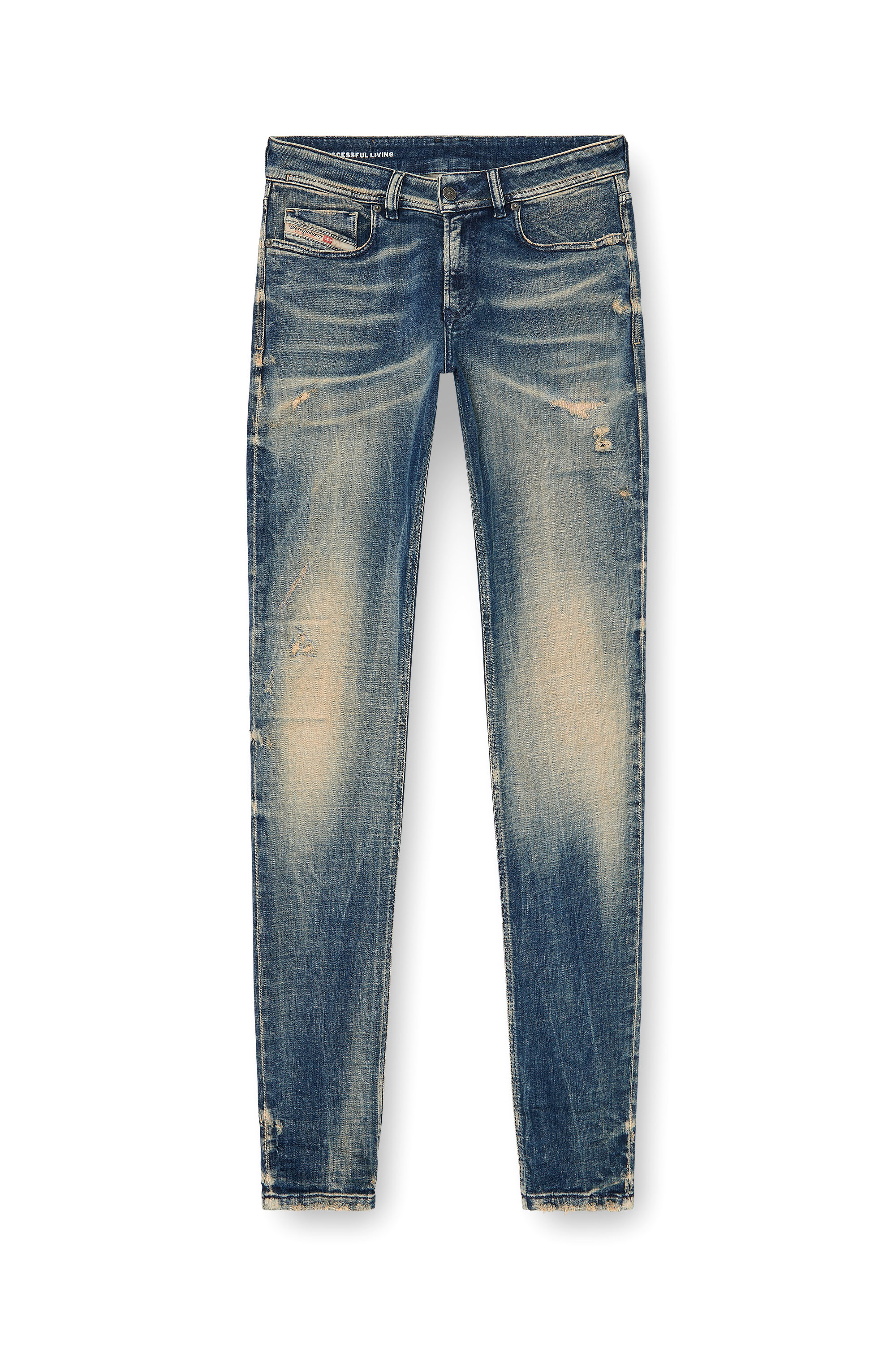 Diesel - Skinny Jeans 1979 Sleenker 09P68 Uomo, Blu Scuro - Image 3