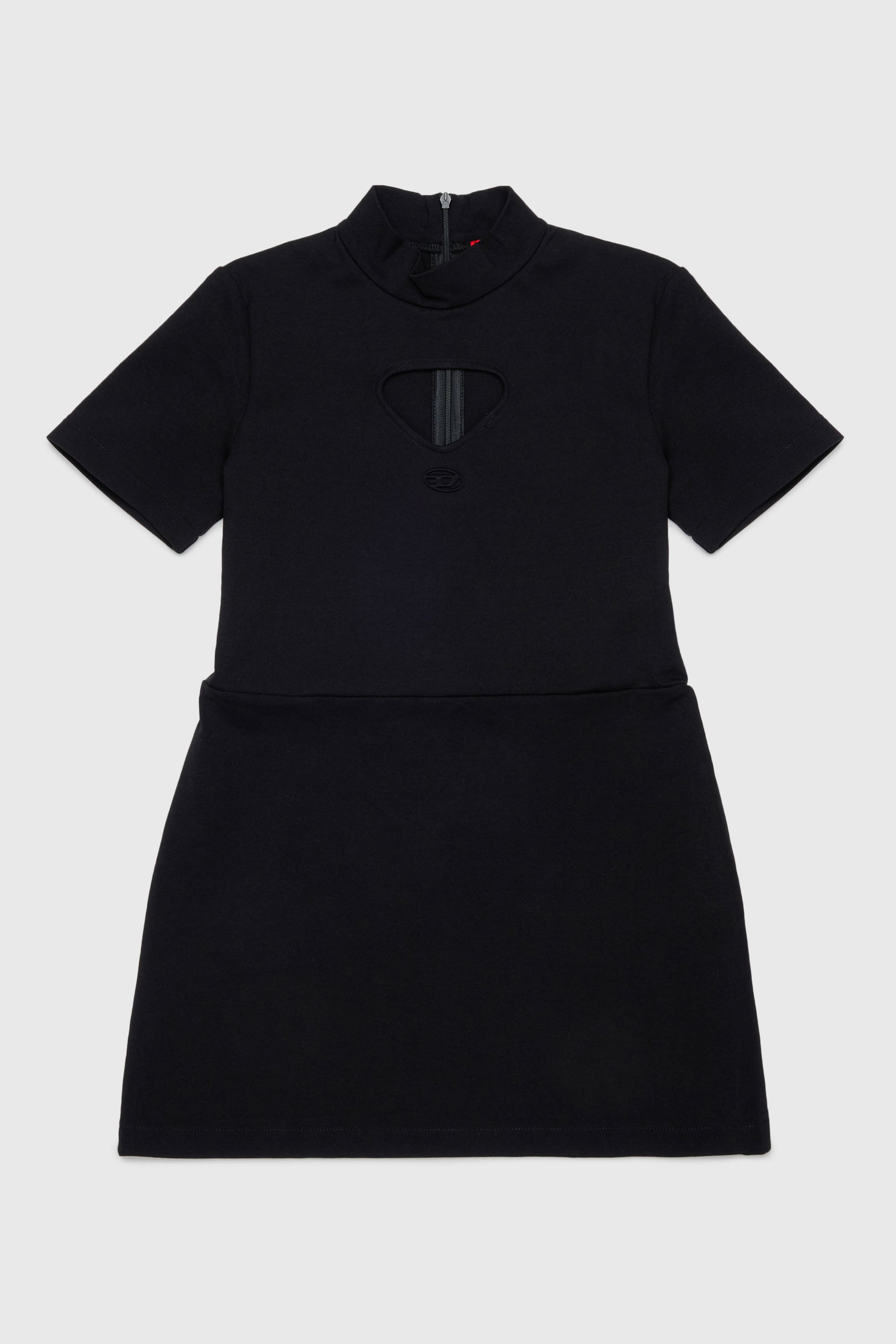 Diesel - DMILX, Abito cut-out in tessuto stretch Donna in Nero - 1