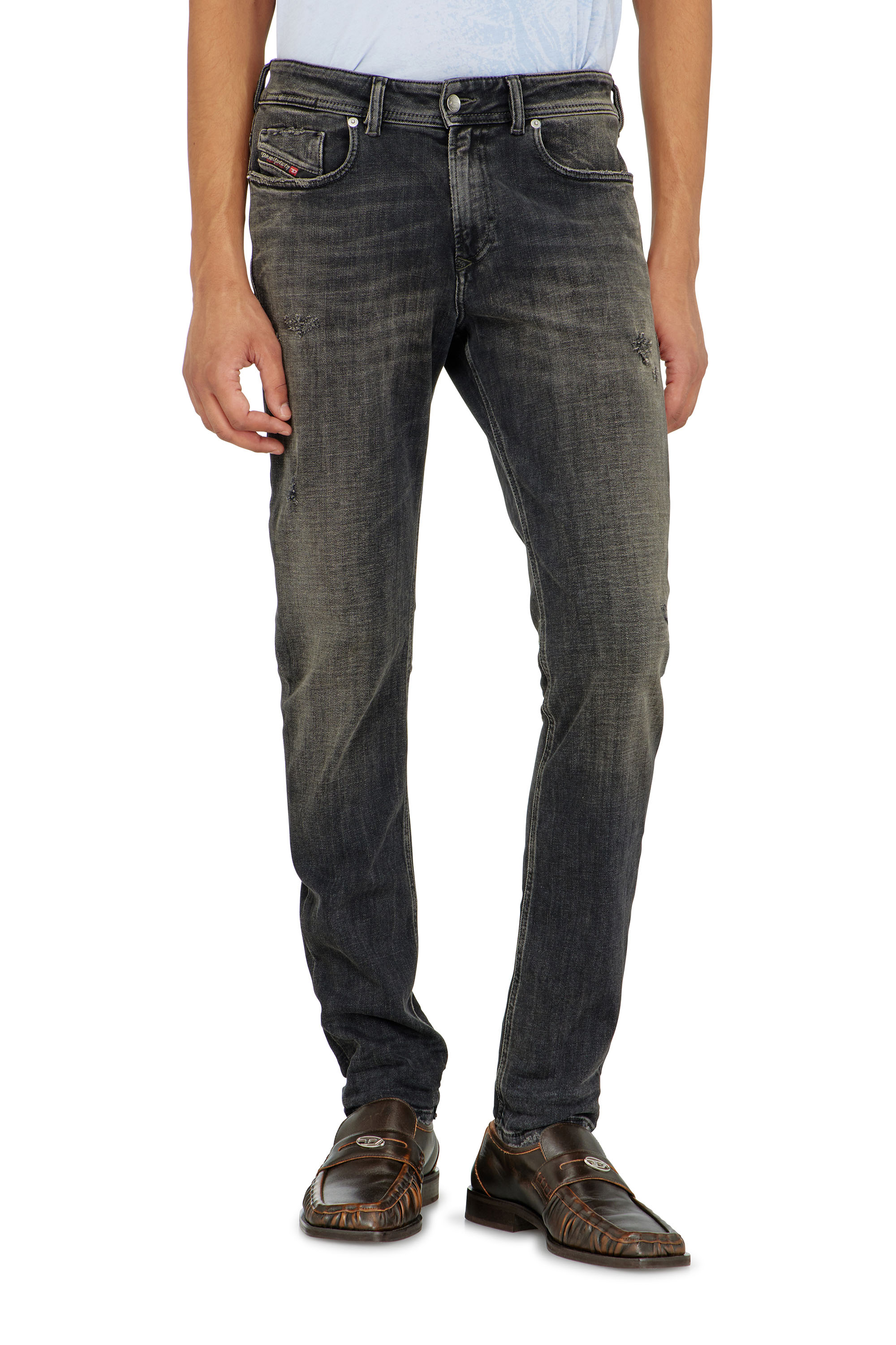 Diesel - Skinny Jeans 1979 Sleenker 09P77 Homme, Noir/Gris fonc&eacute; - Image 4