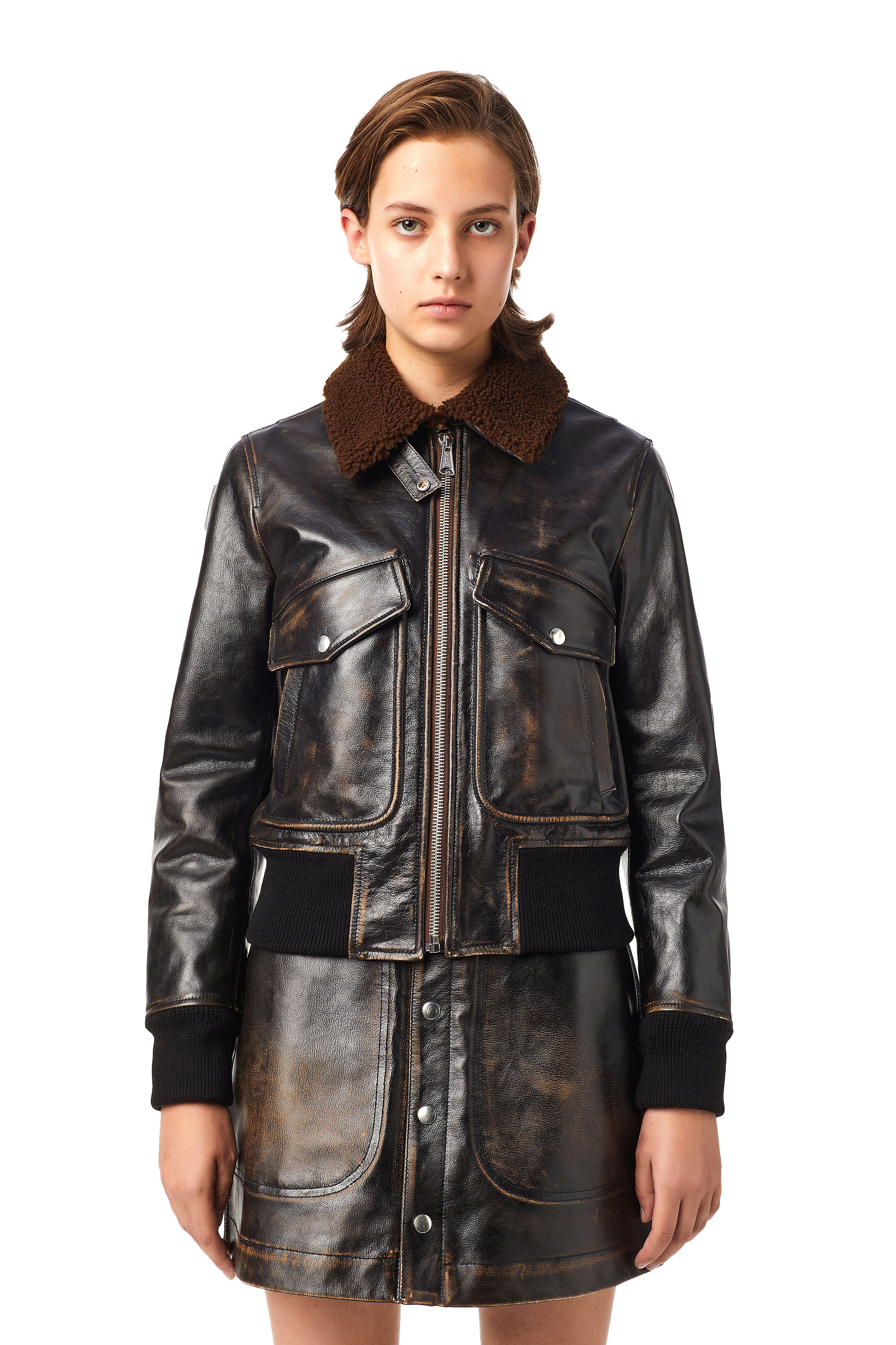 L-TRACY, Noir - Vestes de cuir