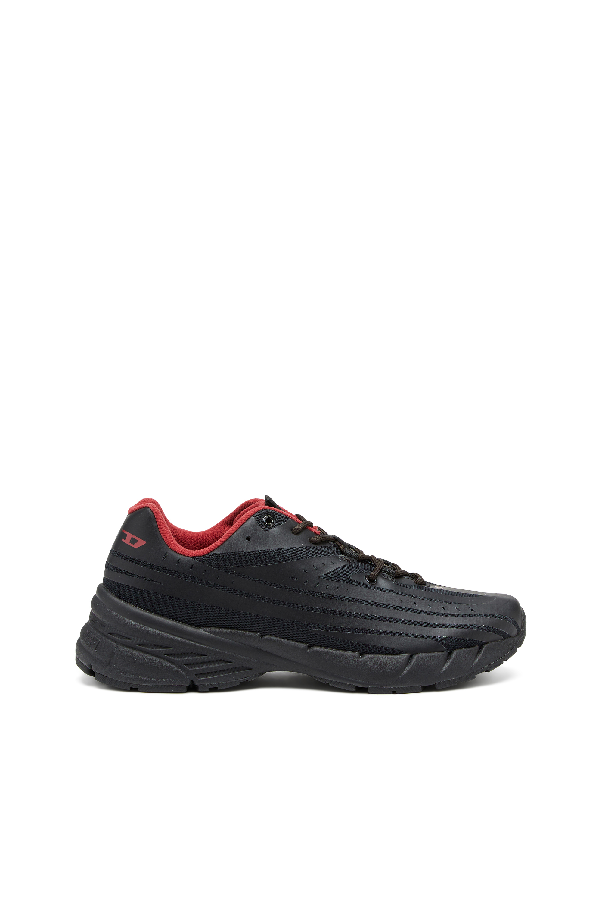 Diesel - D-AIRSPEED LOW, Homme D-Airspeed Low-Sneakers rayées en ripstop enduit in Noir - Image 1