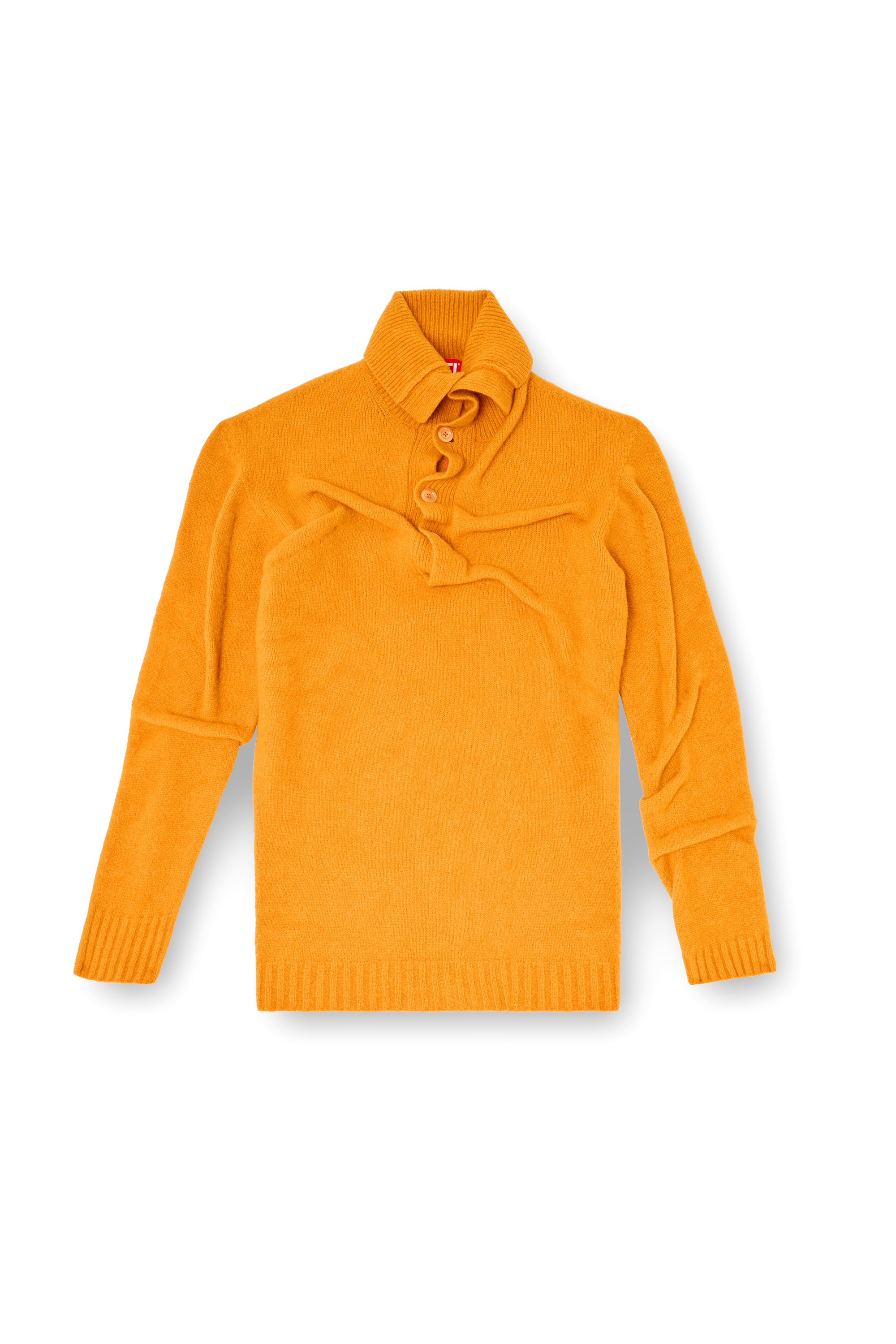 Diesel - K-ANDREW, Maglione con bottoni al collo in maglia cotta effetto stropicciato Uomo in ToBeDefined - 2