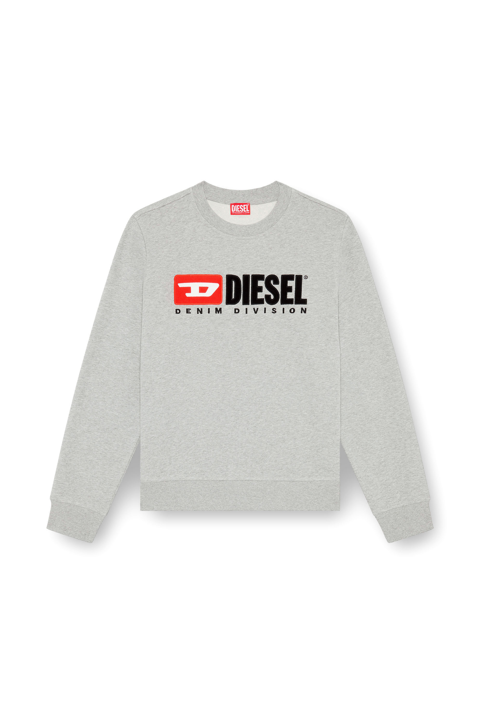 Diesel - S-BOXT-DIV, Herren Sweatshirt mit Denim Division-Logo in Grau - Image 3