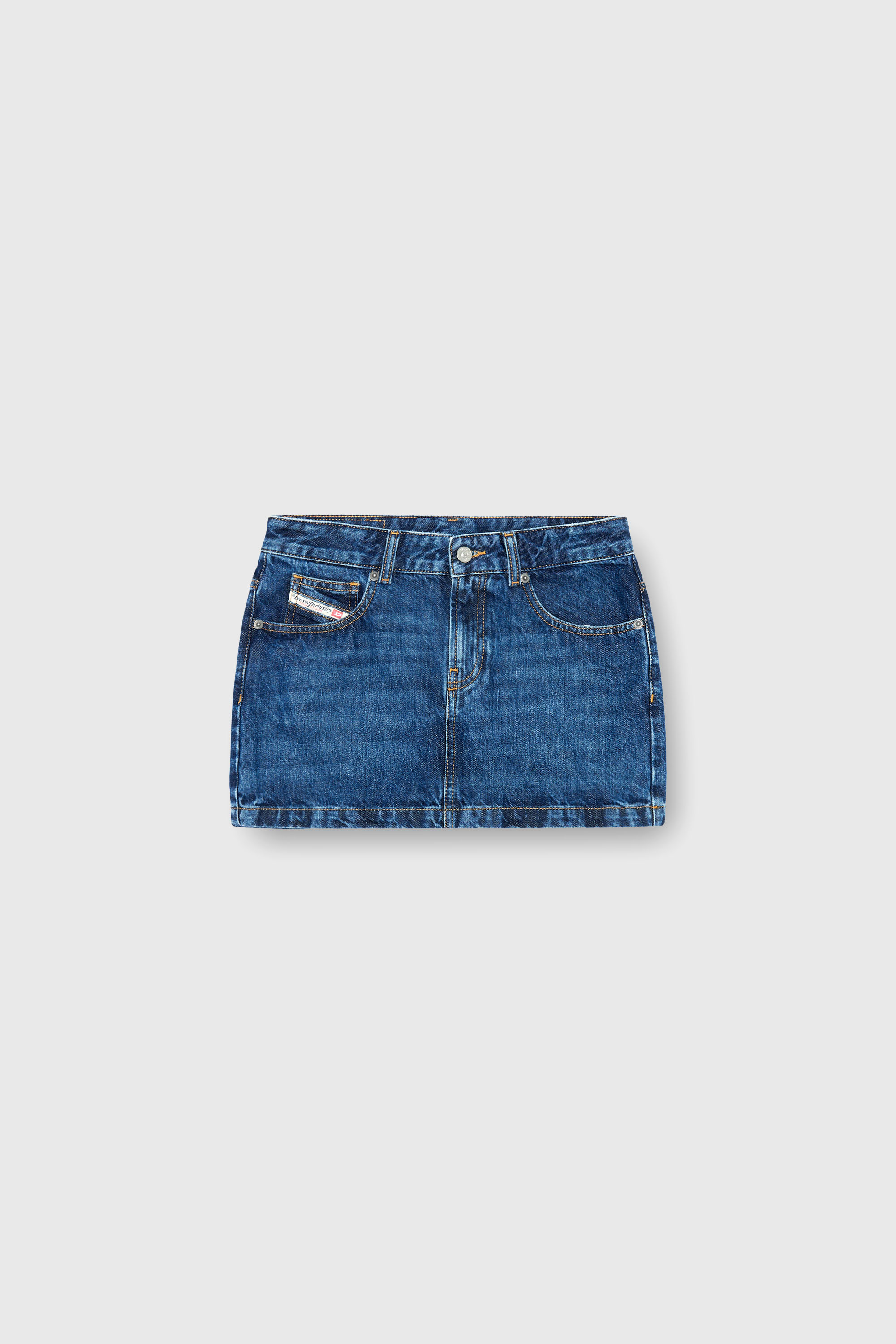 Diesel - DE-RON, Woman's Miniskirt in denim in Dark Blue - 2