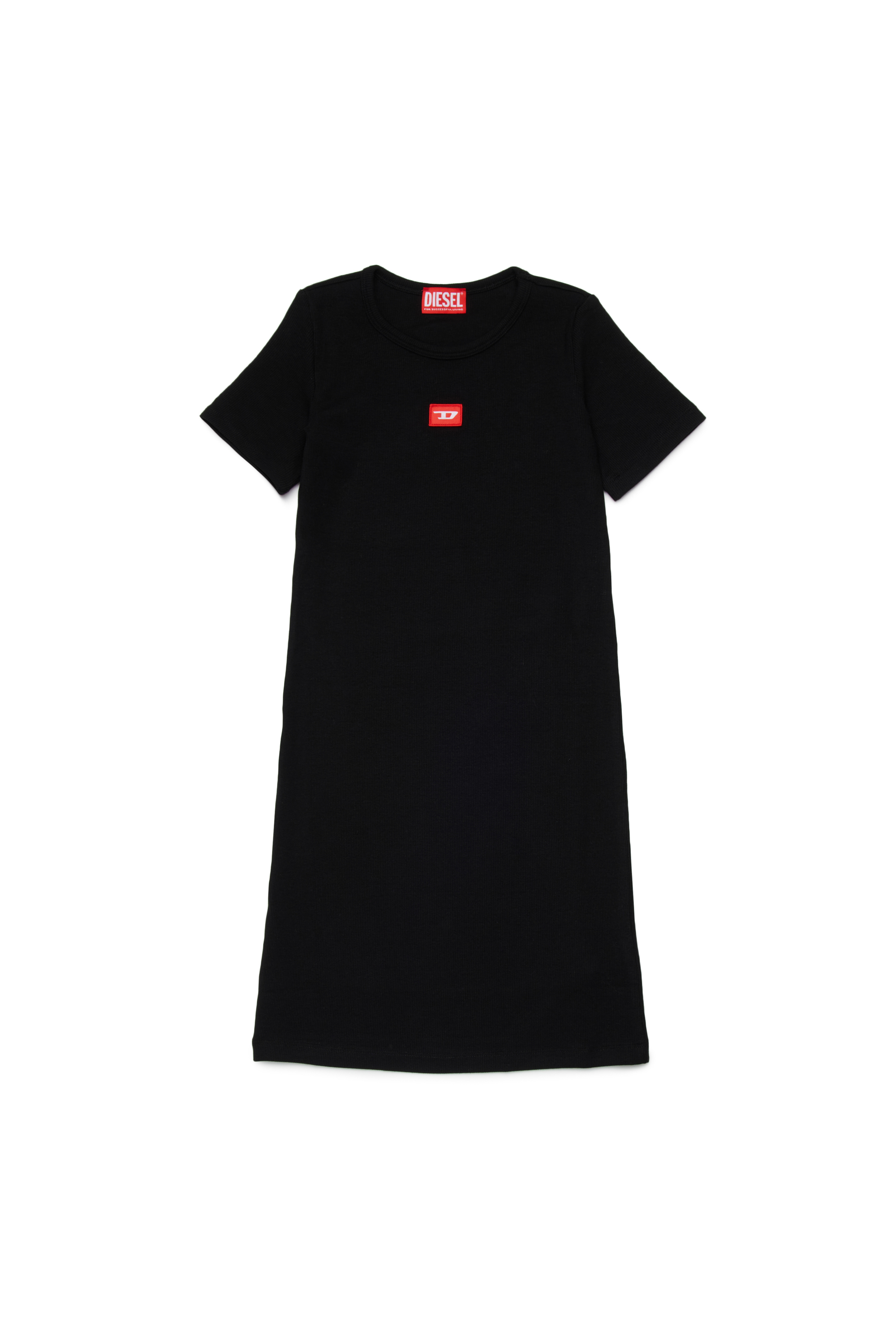 Diesel - DPACI, Abito midi in cotone con maniche corte Donna in Nero - 1