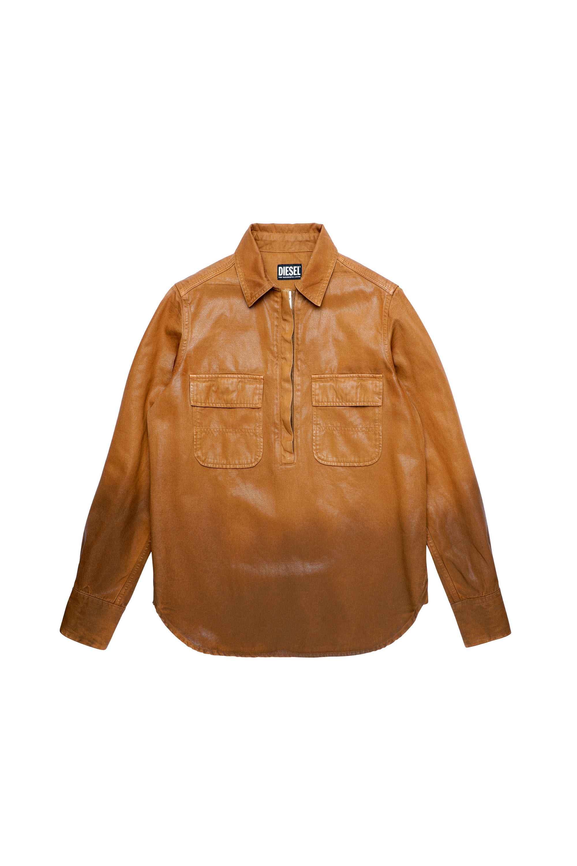 DE-EVE-SP, Brown - Denim Shirts