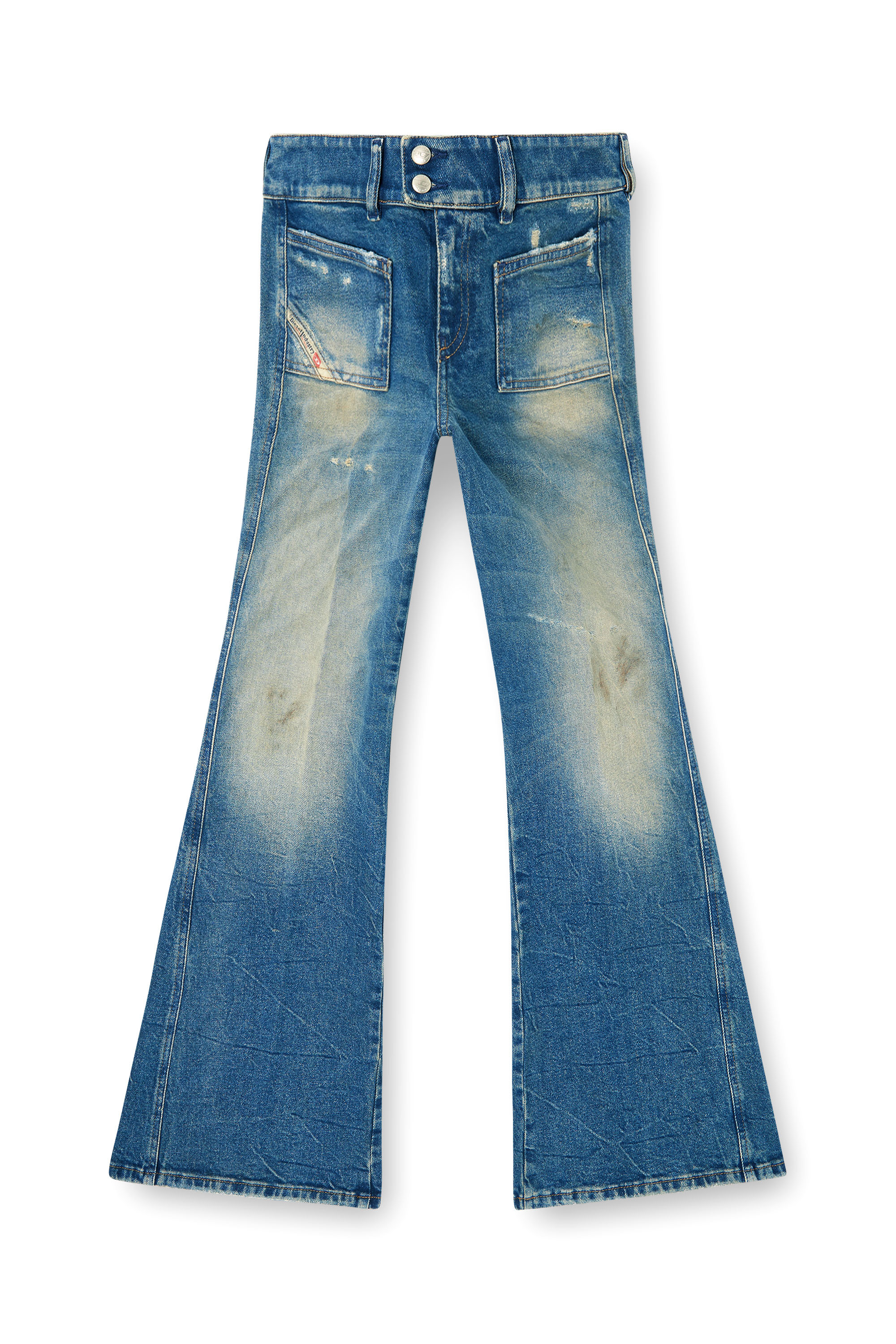 Diesel - Damen Bootcut Jeans D-Hush 09N40, Mittelblau - 3