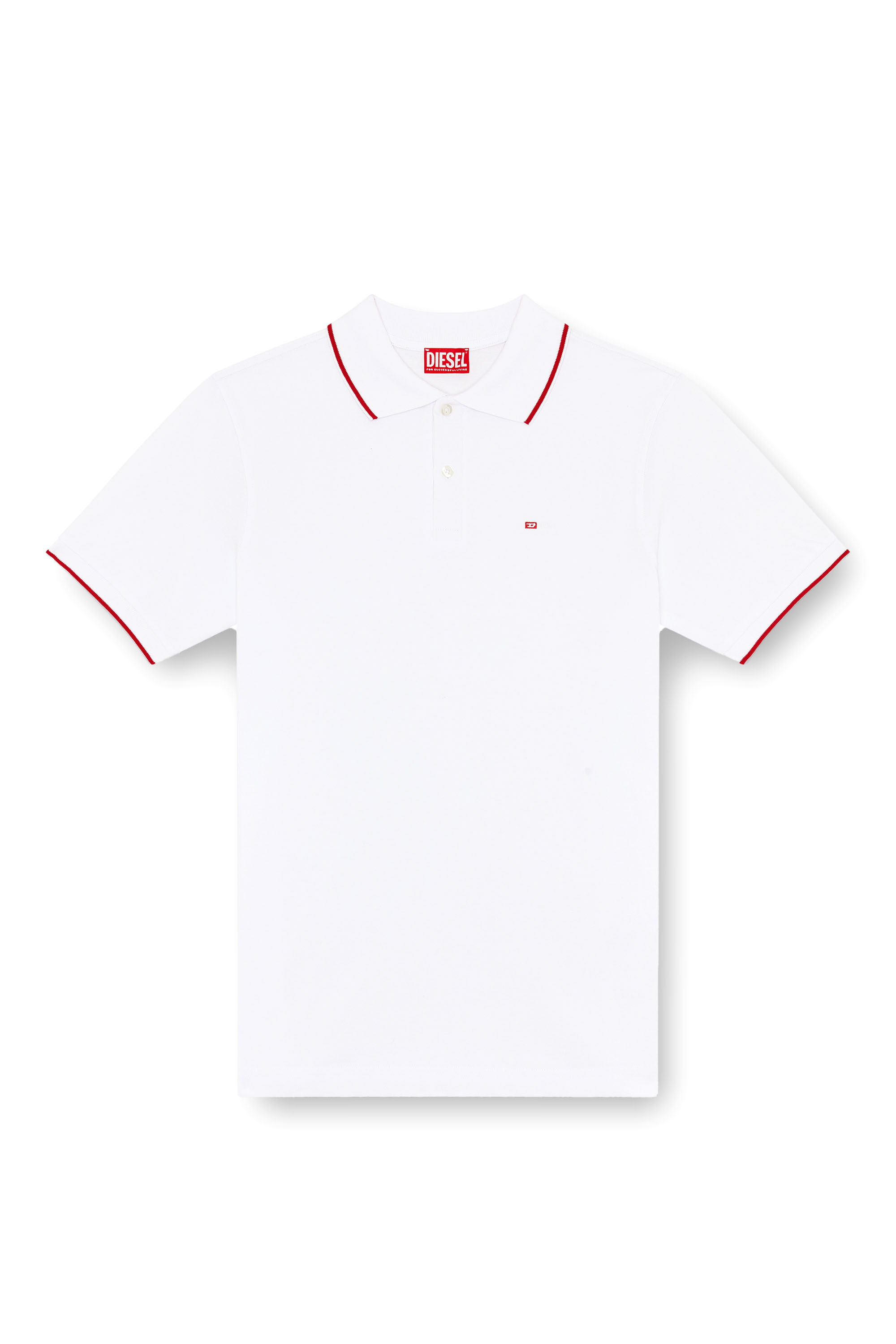 Diesel - T-FERRY-MICRODIV, Polo con micro ricamo Diesel Uomo in Bianco - 2
