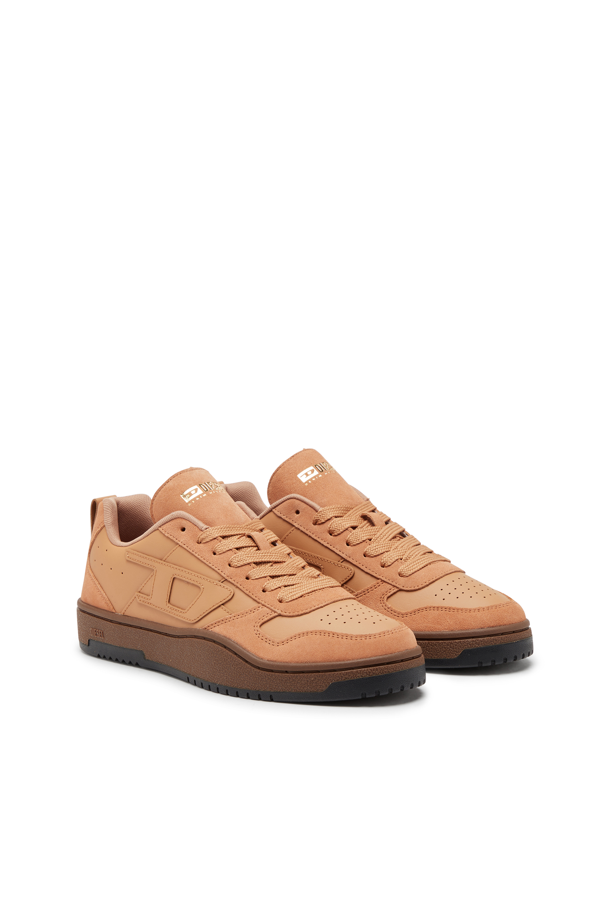 Diesel - S-UKIYO V2 LOW, S-Ukiyo-Sneakers en cuir et daim Homme in Marron - 2