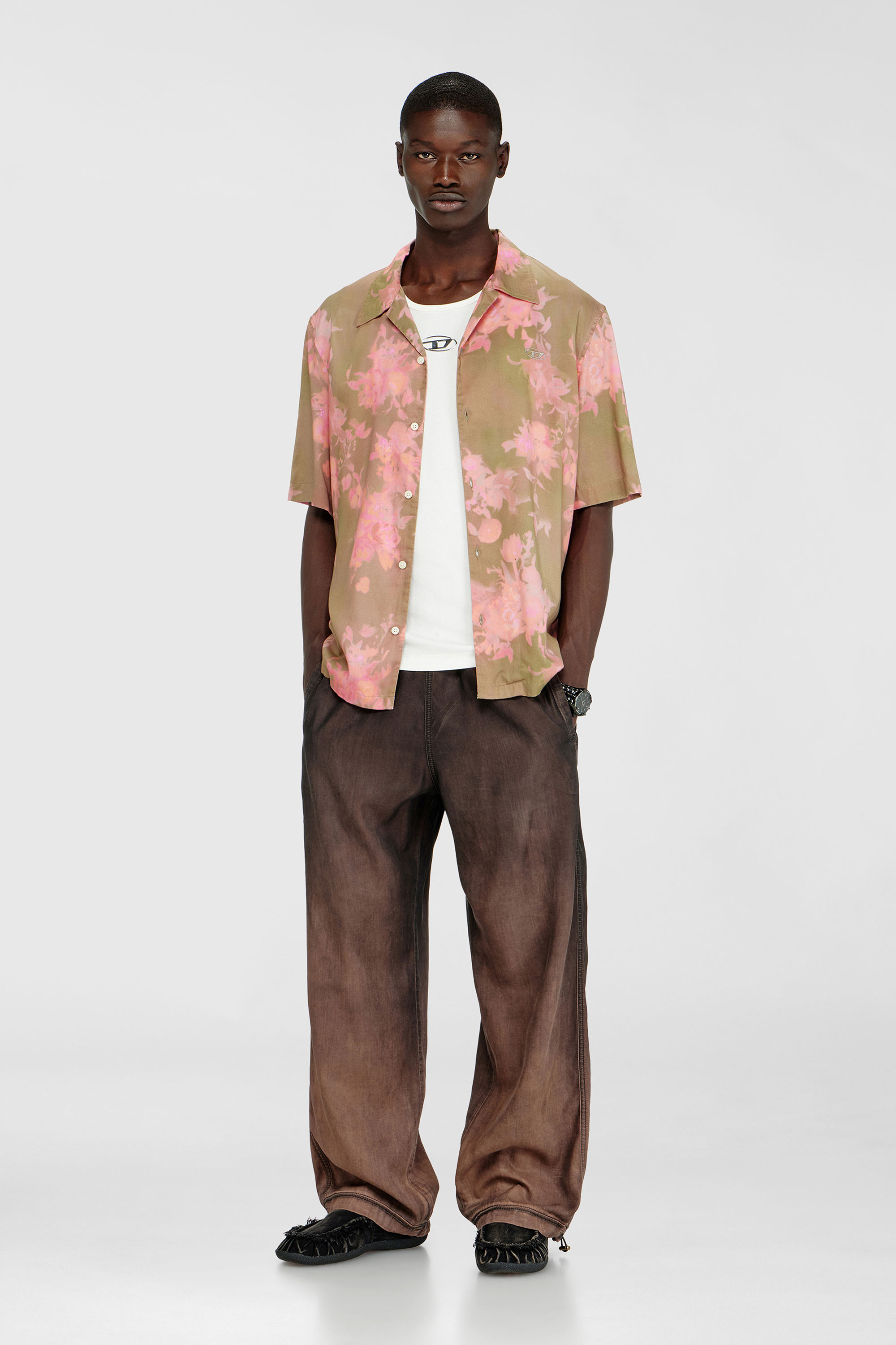 Diesel - S-BRAD-QMCE, Chemise en lyocell &agrave; imprim&eacute; floral int&eacute;gral Homme in Polychrome - 1