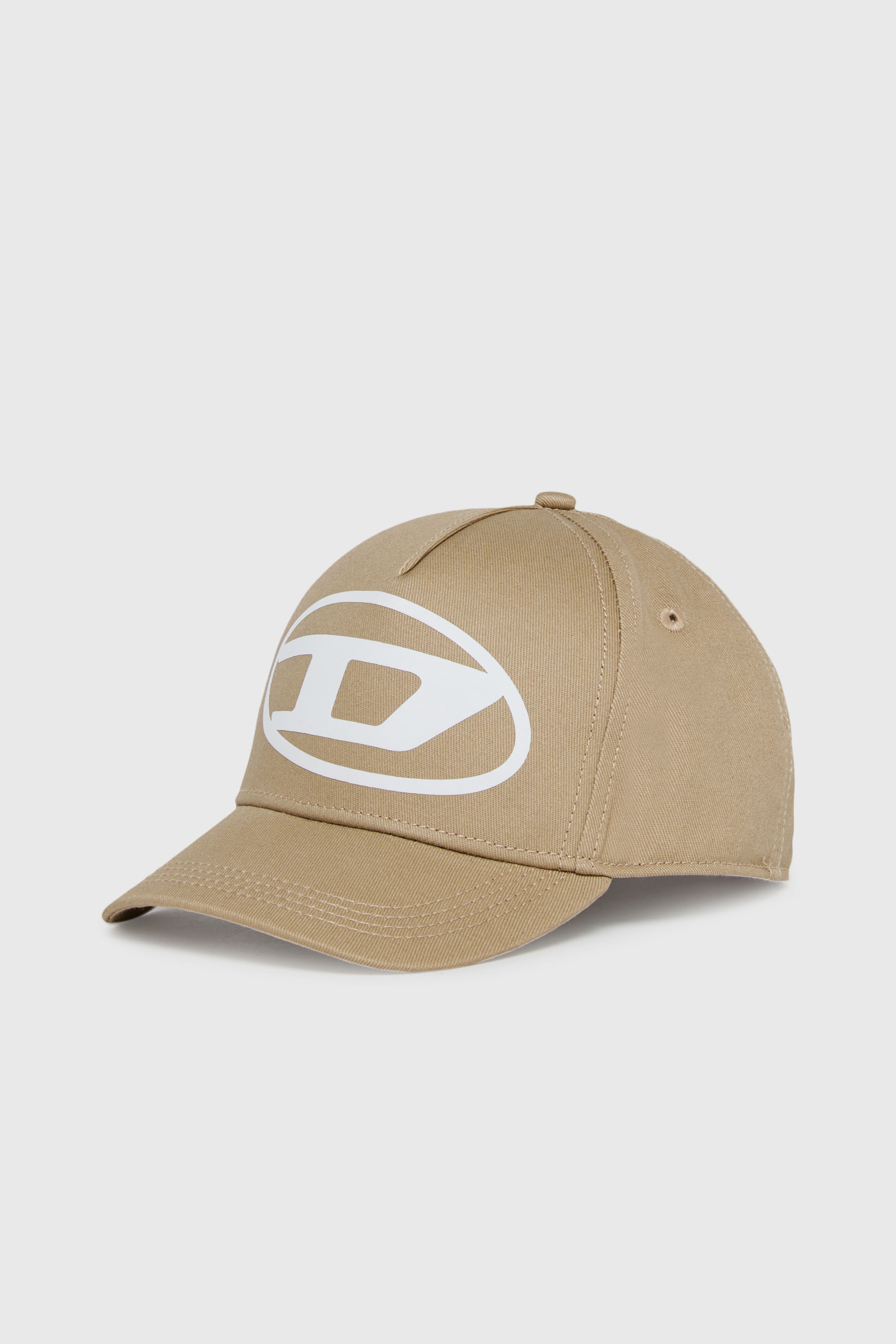 Diesel - FLIMO, Casquette de baseball avec imprim&eacute; logo Oval D Homme in Marron - 1