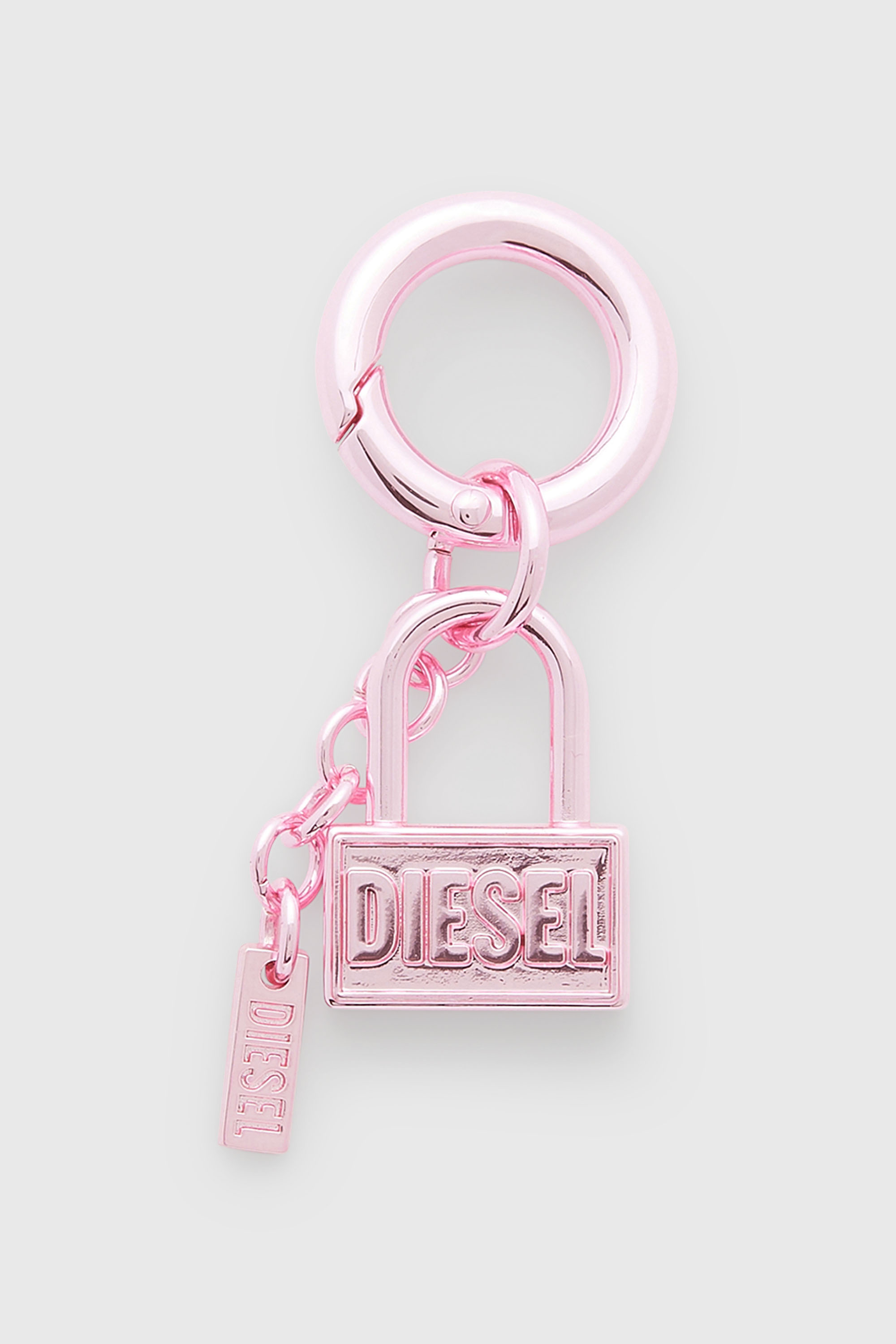 Diesel - CHARM-LOCK, Charm in metallo con design a lucchetto Unisex in Rosa - 1