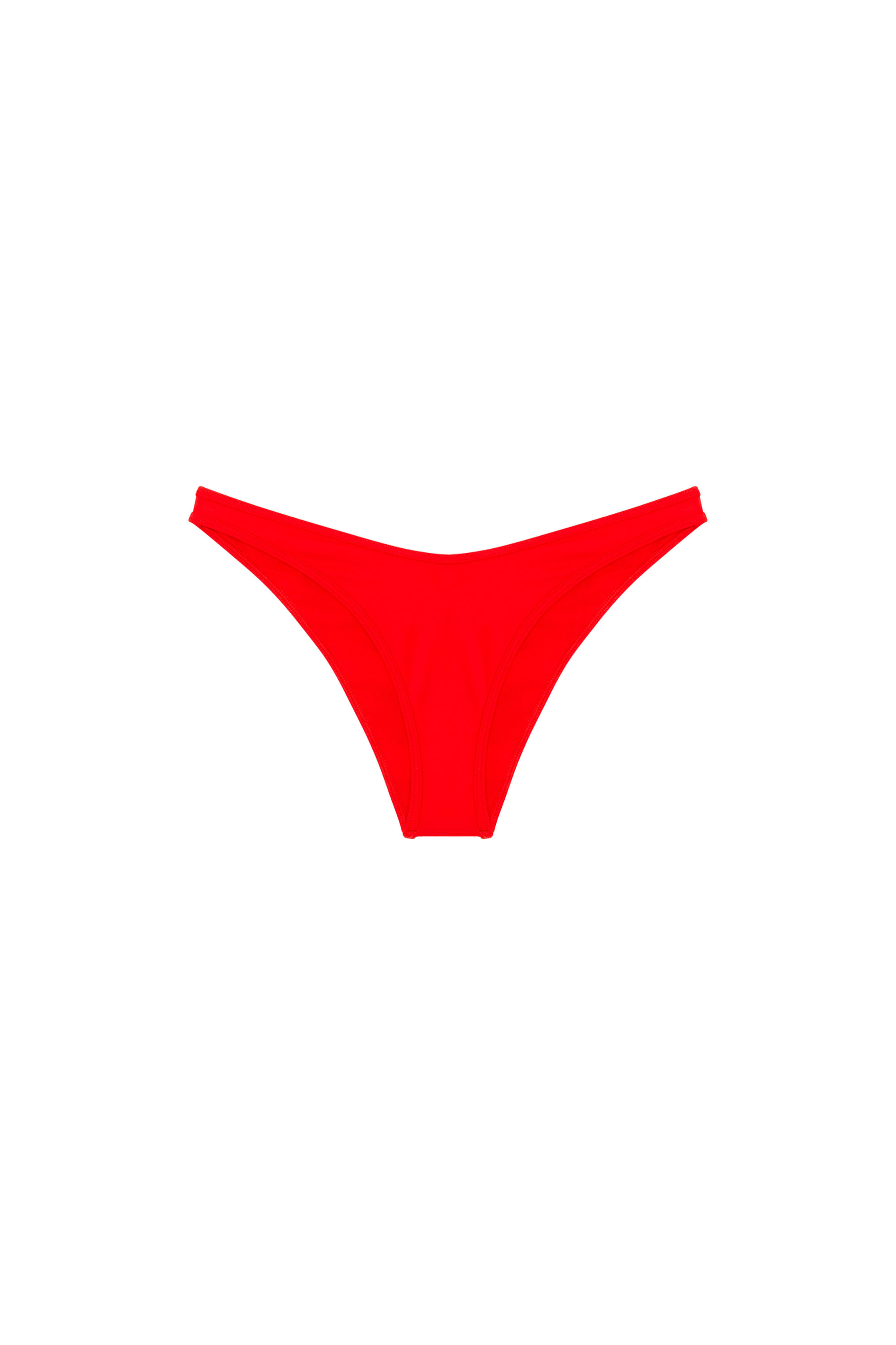 Diesel - BFPN-BRAZILIAN, Bas de bikini avec logo Diesel découpé Femme in Rouge - 4