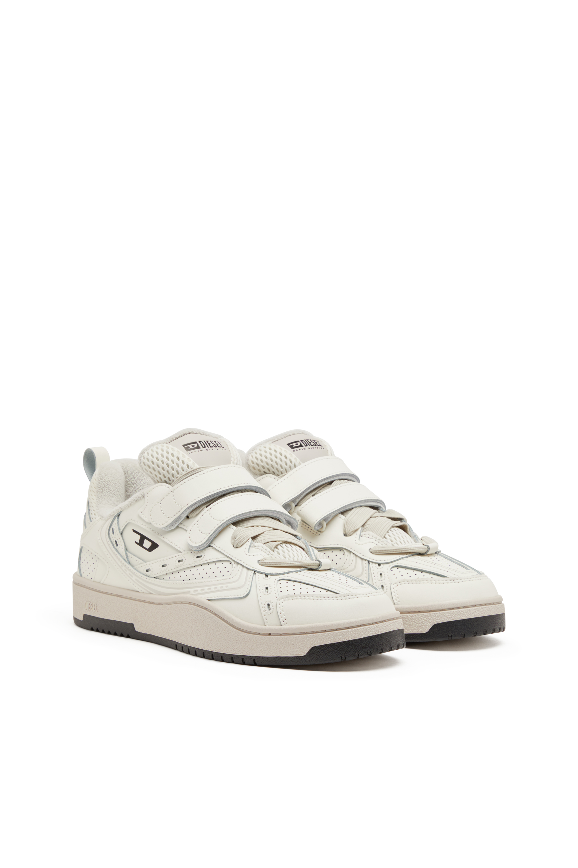 Diesel - S-UKIYO SKT, S-Ukiyo-Sneaker monocromatica con chiusure a strappo Uomo in Bianco - 2