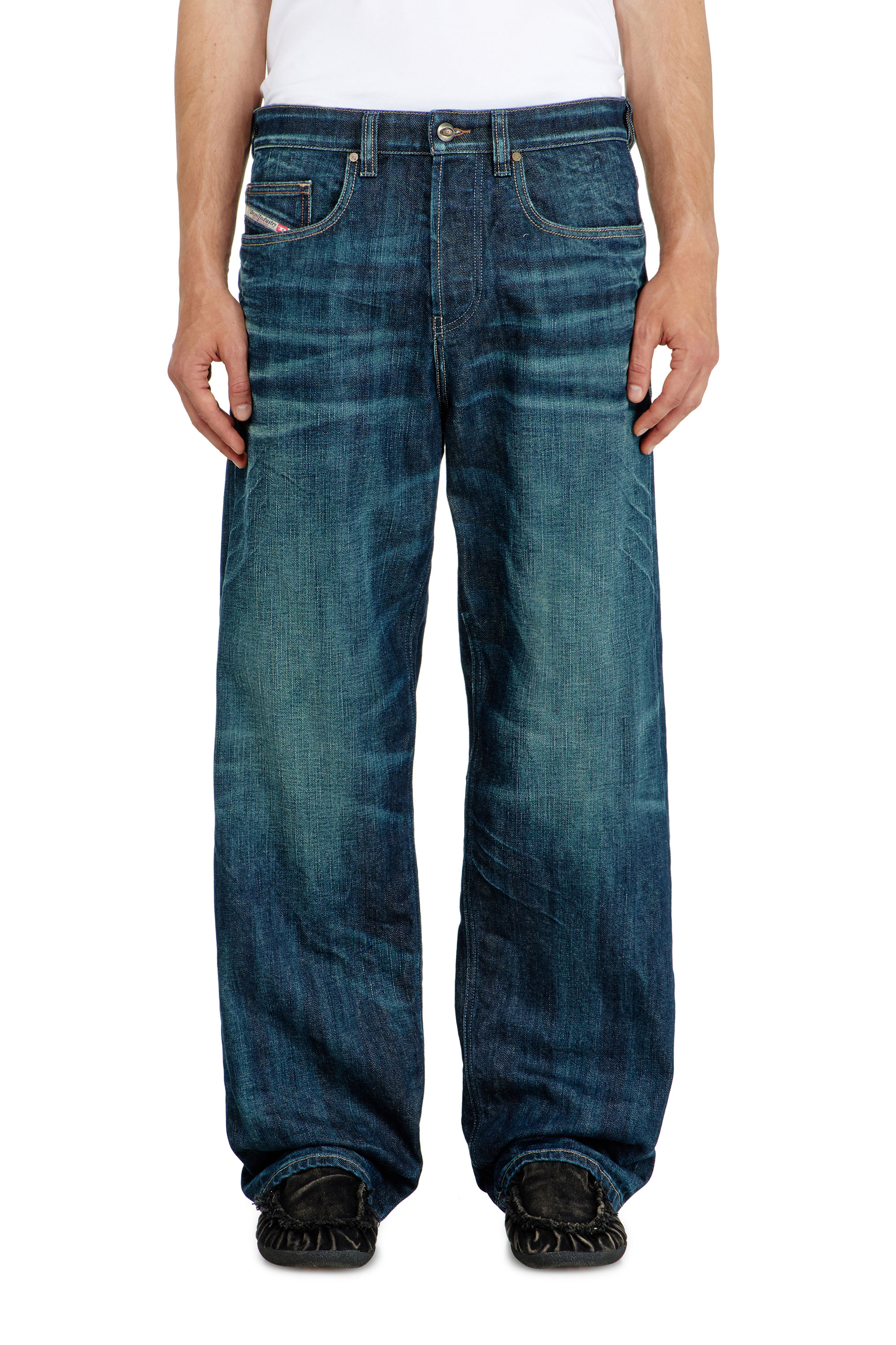 Diesel - Herren Relaxed Jeans 2001 D-Macro 09Q04, Dunkelblau - 1