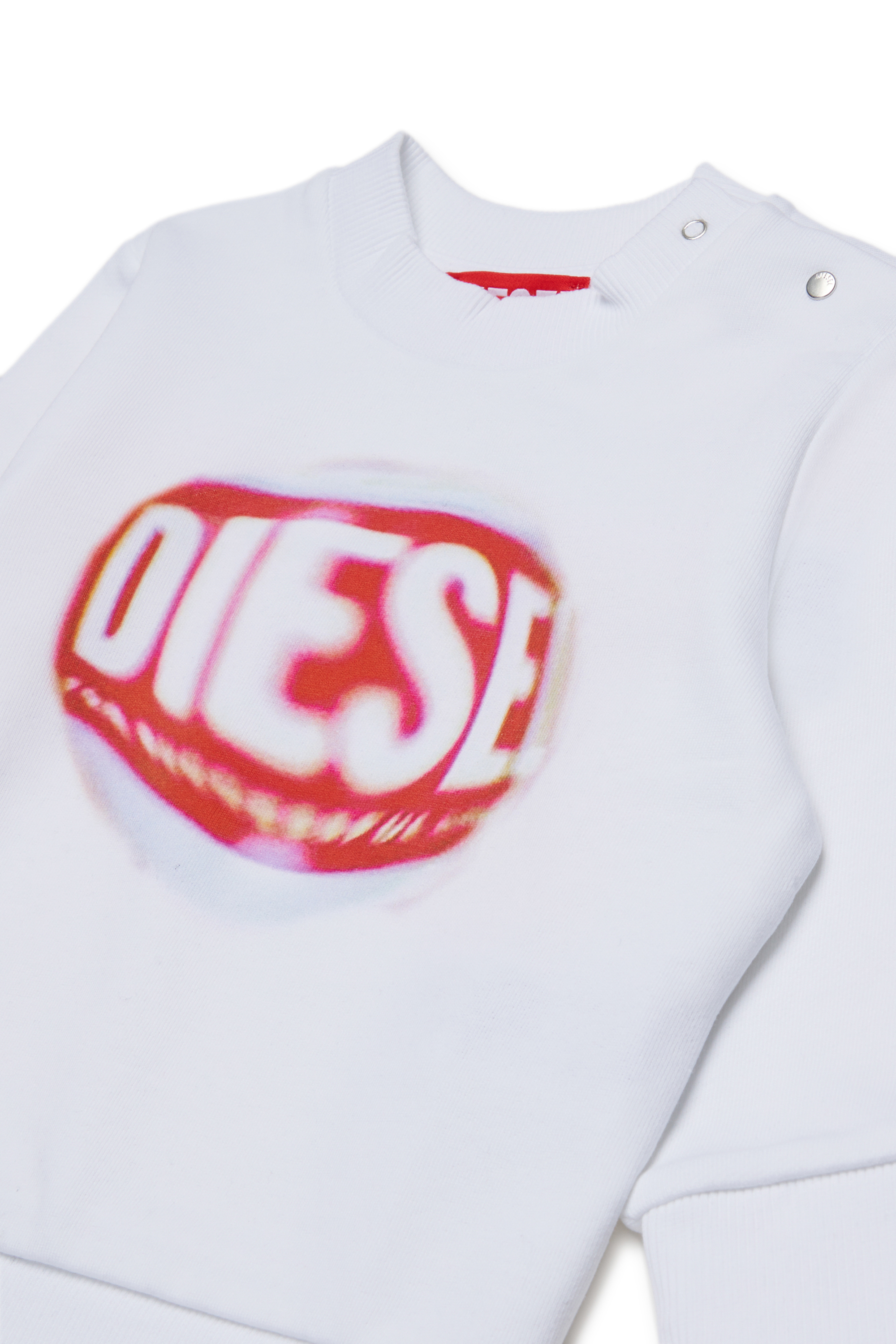 Diesel - STAJIKB, Unisex Baumwoll-Sweatshirt mit Logodruck in Weiß - 3