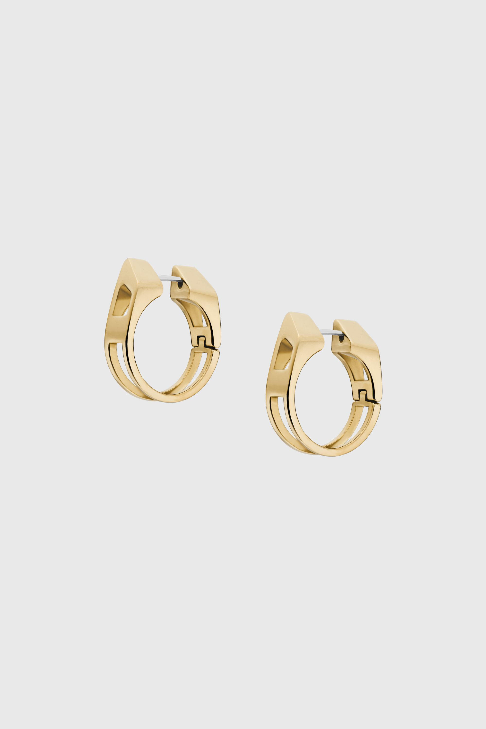 Diesel - DX1671710 JEWELLERY, Unisex Creolen-Ohrringe aus goldfarbenem Edelstahl in Gold - 1